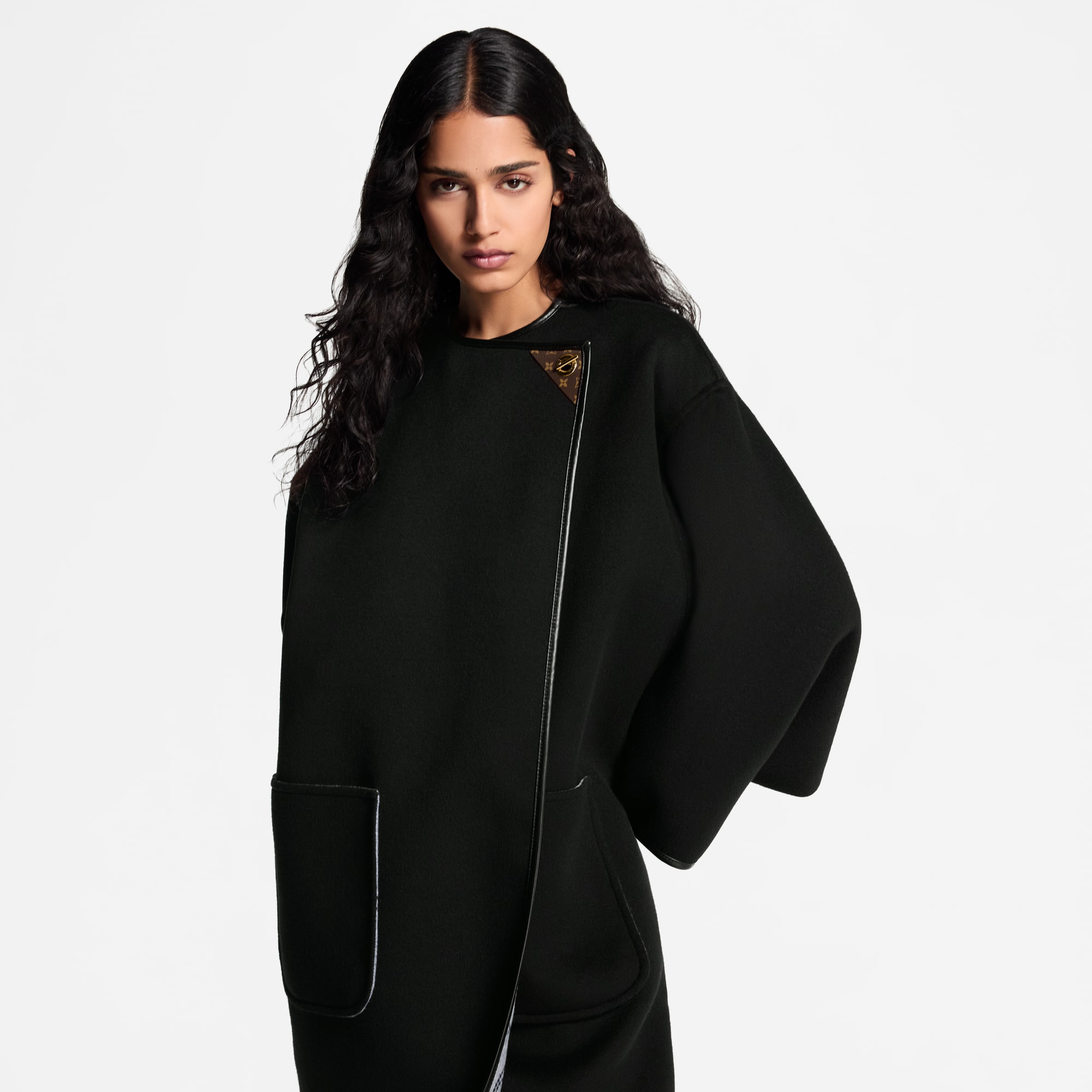 Double Face Toggle Detail Coat  in Women