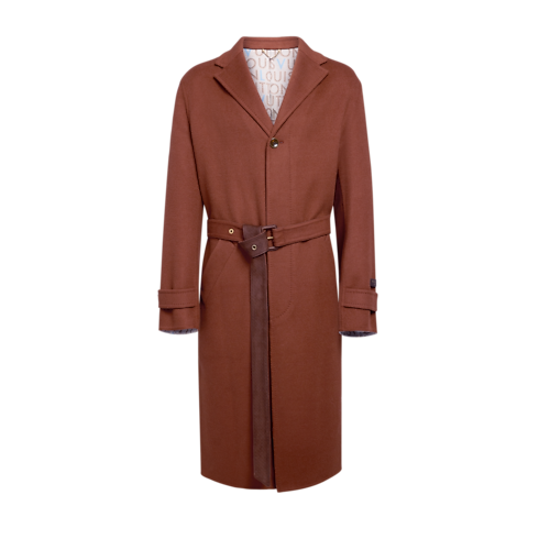Double-Face Wool Silk Belted Coat in Men's Ready to Wear Outerwear and Coats collections by Louis Vuitton (Product zoom)
