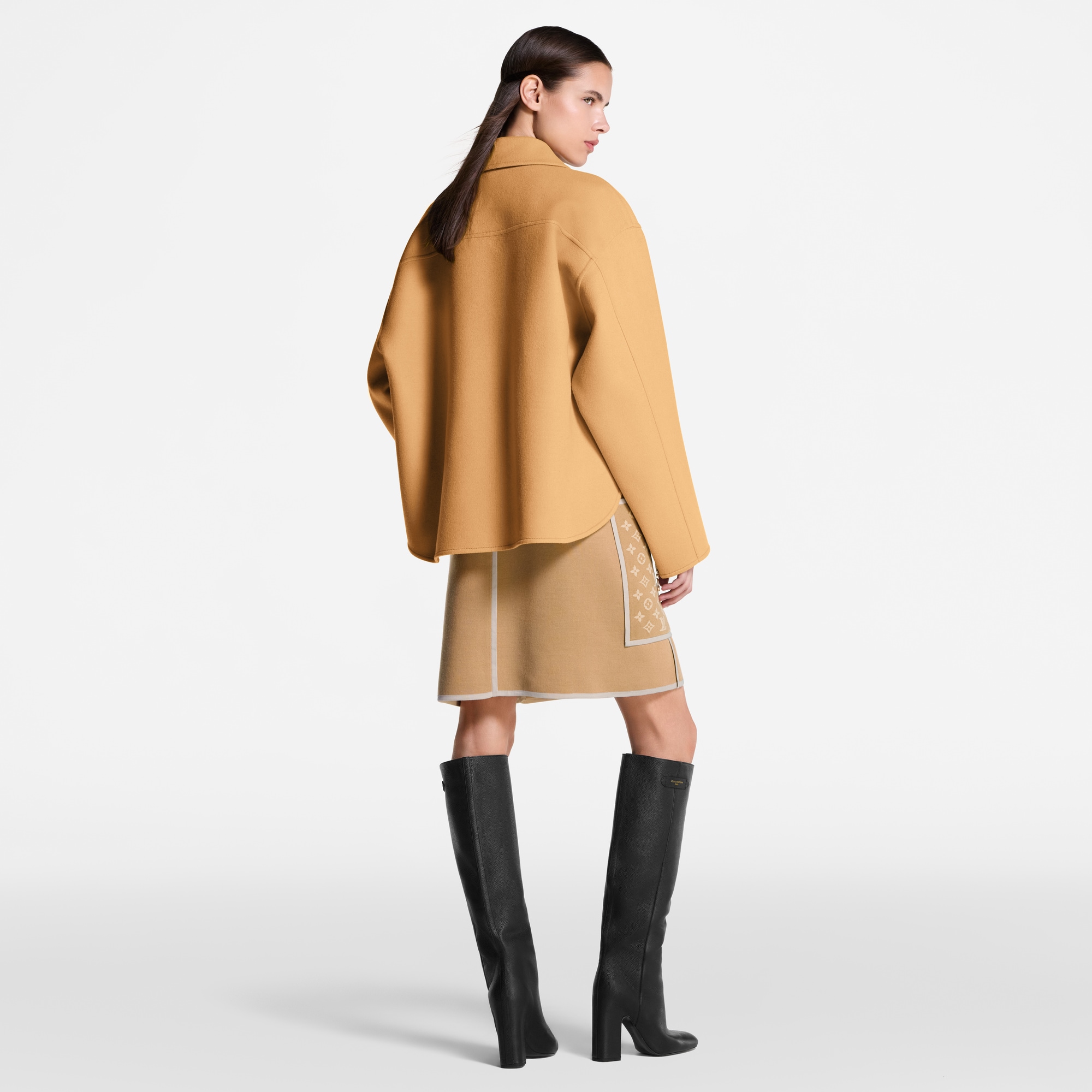 Double Face Zipper Sleeve Overshirt  in Women