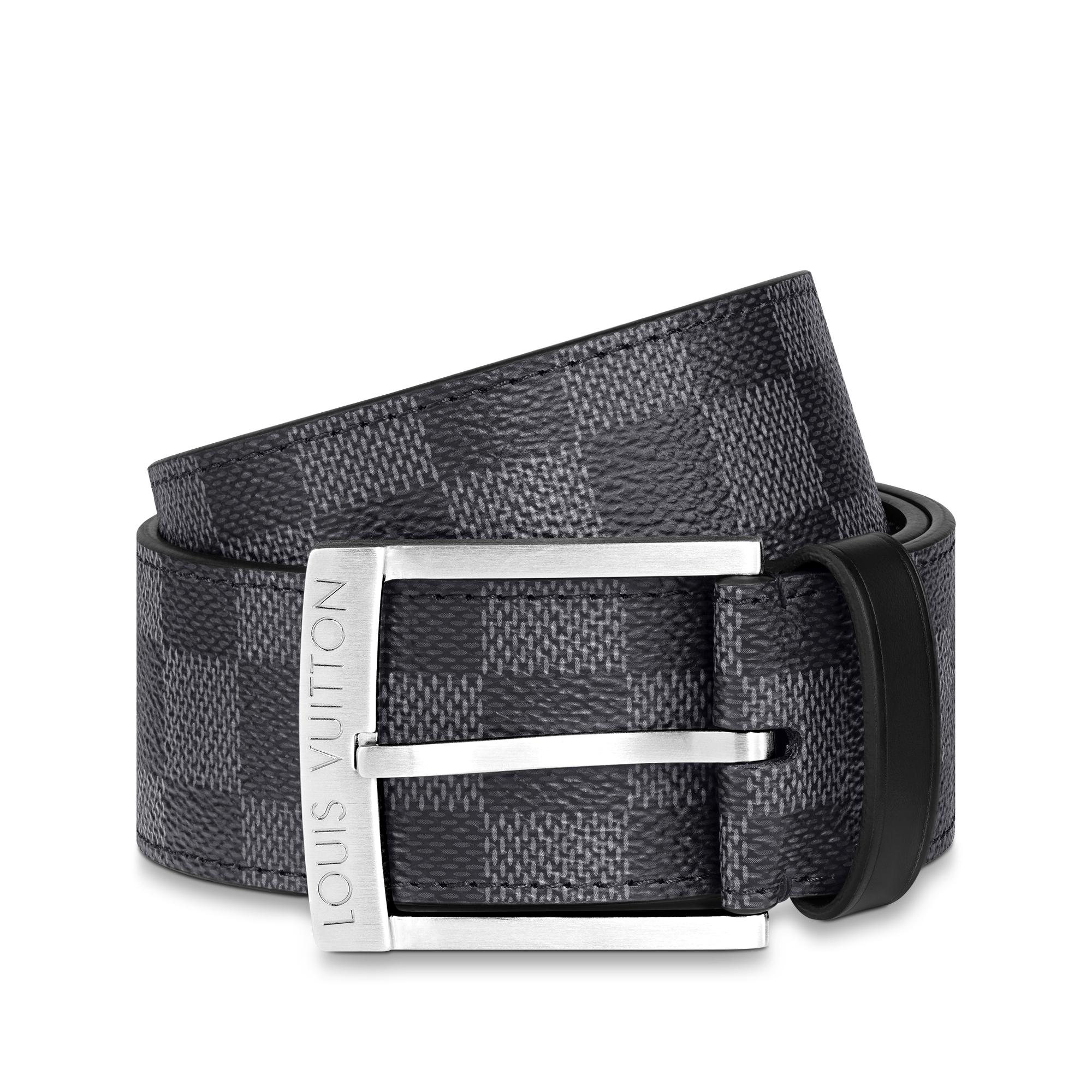 louis vuitton men's black damier belt