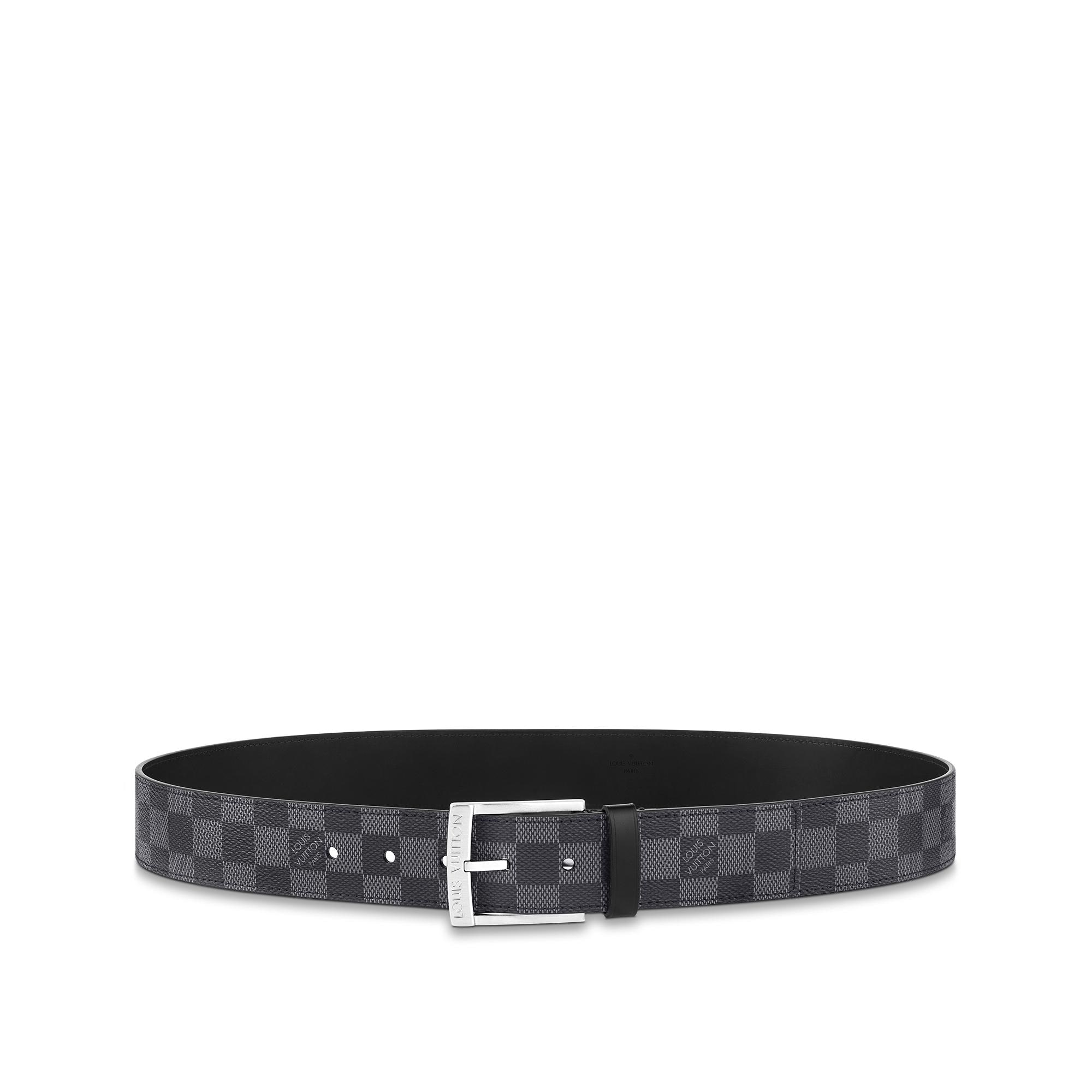 louis vuitton men's black damier belt