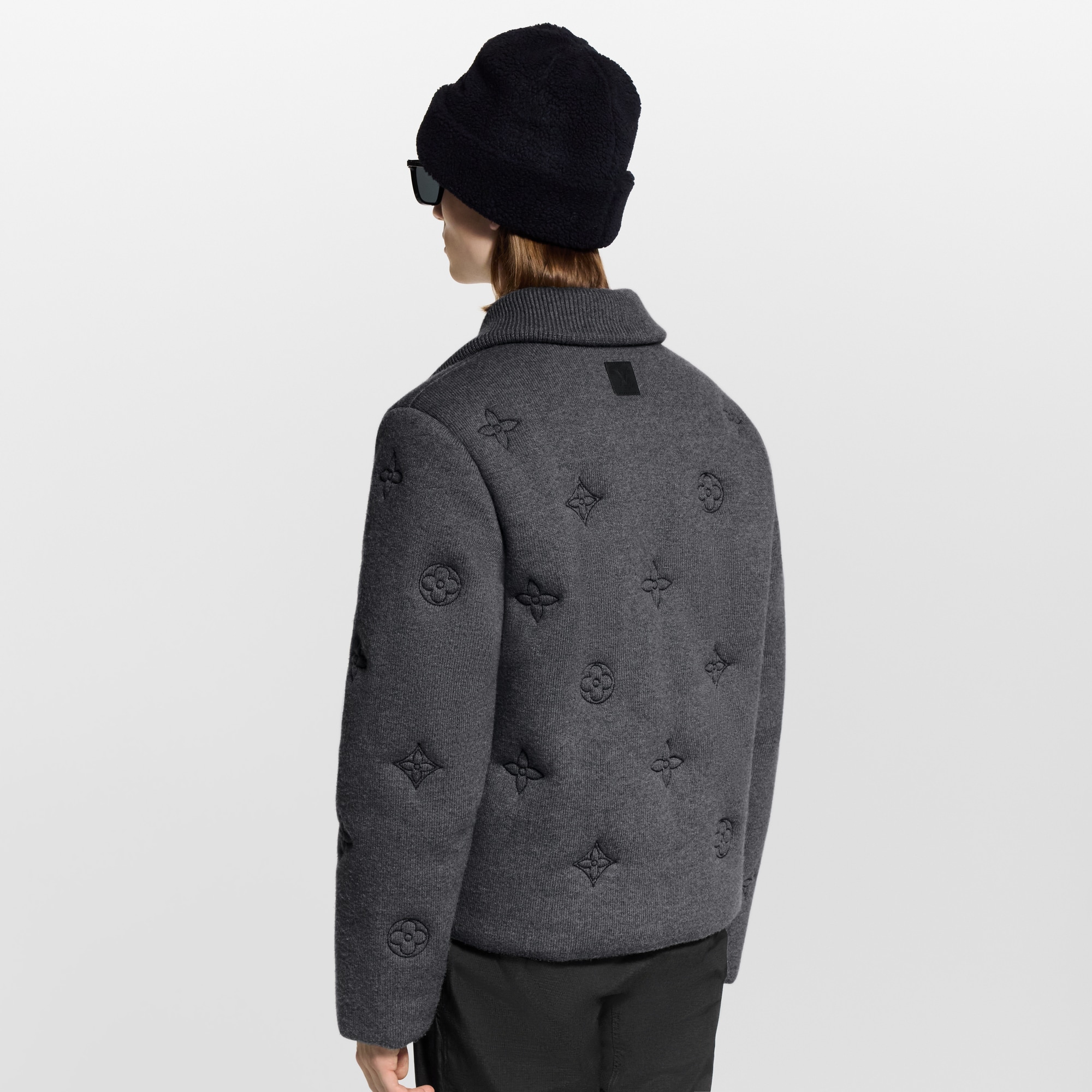 Elegant Monogram Knitted Down Blouson  in New