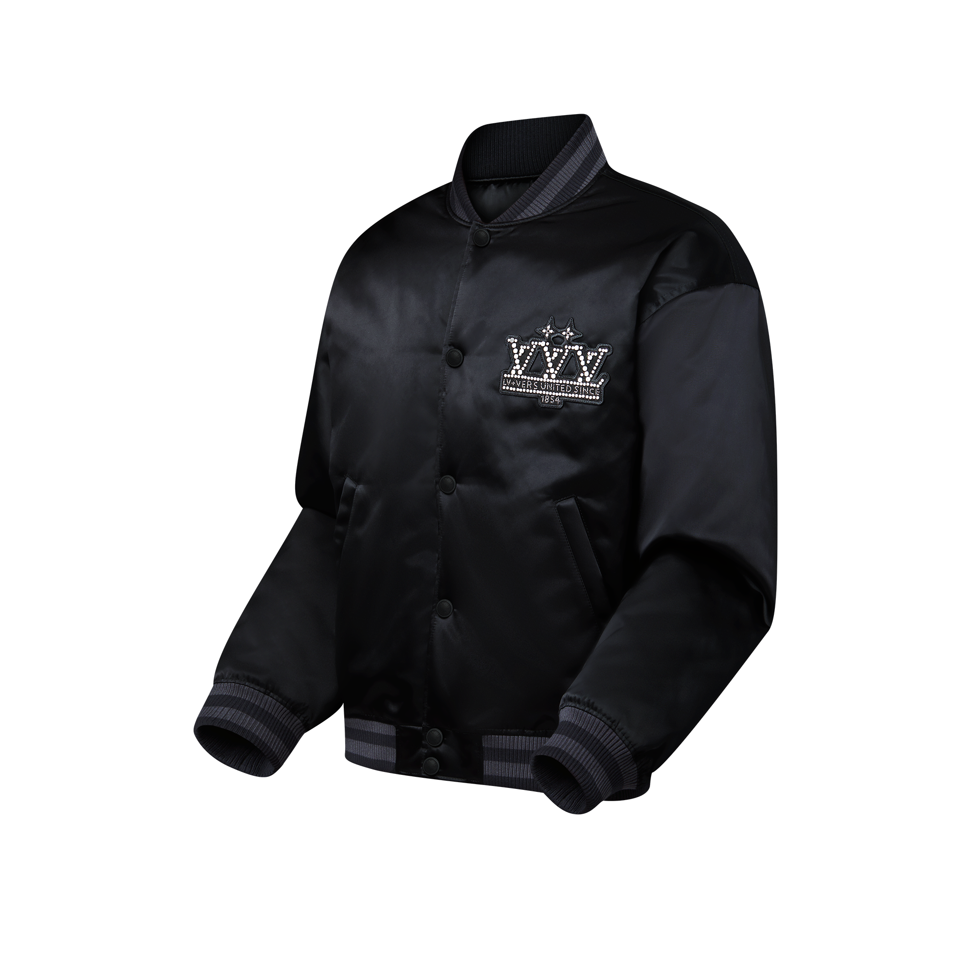 Embellished Nylon Baseball Blouson   in Men