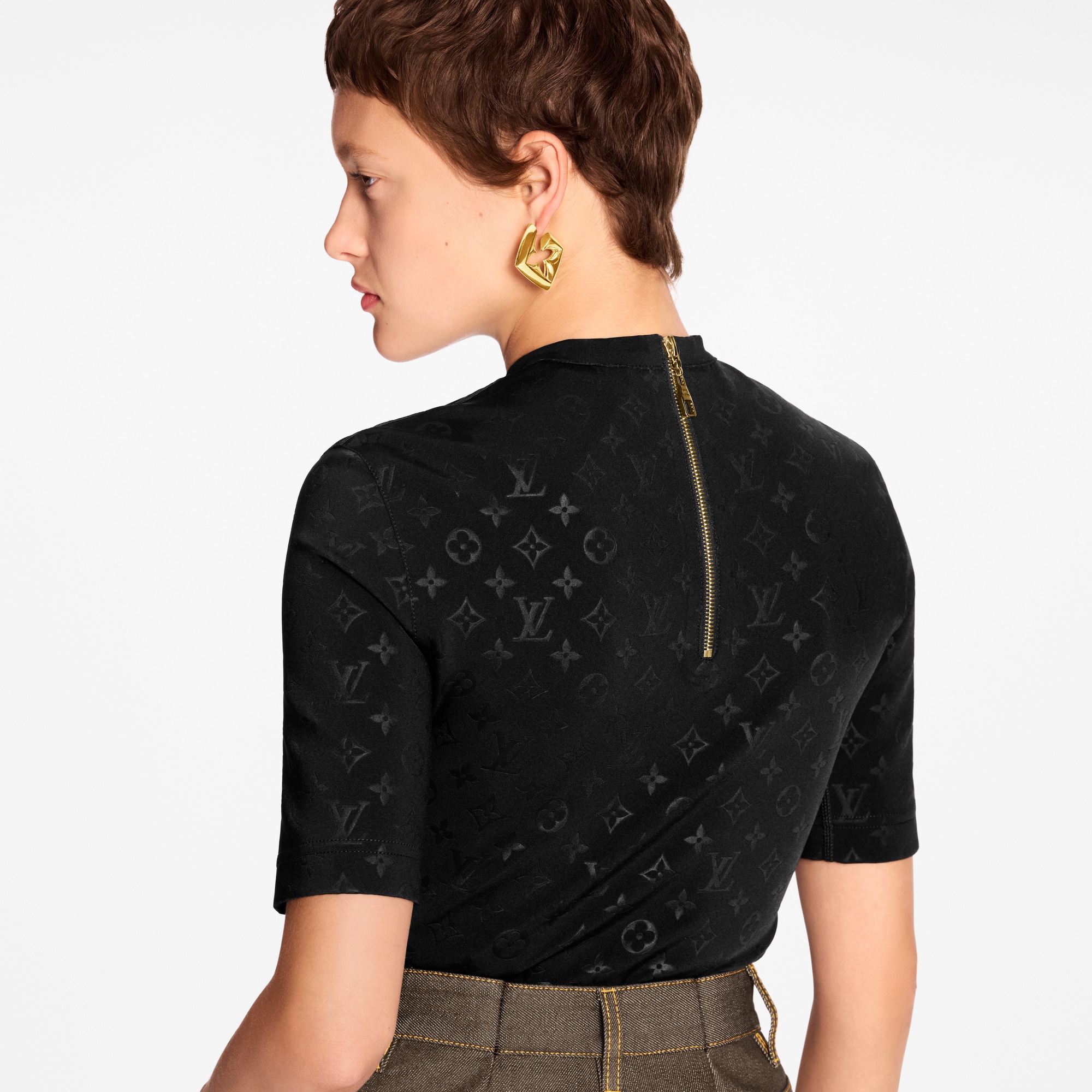 Embossed Monogram Top  in Women