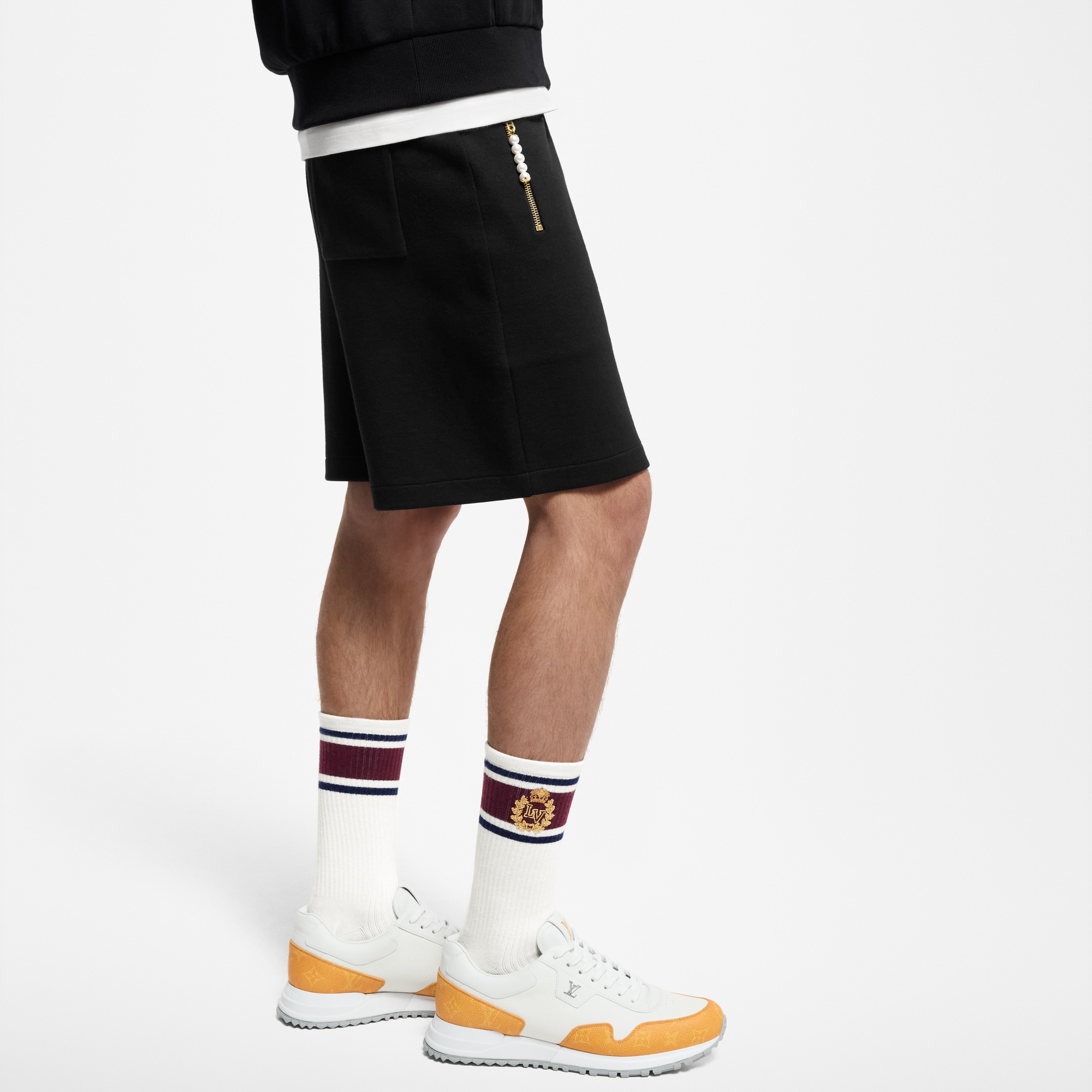 Embroidered Jersey Shorts  in Men