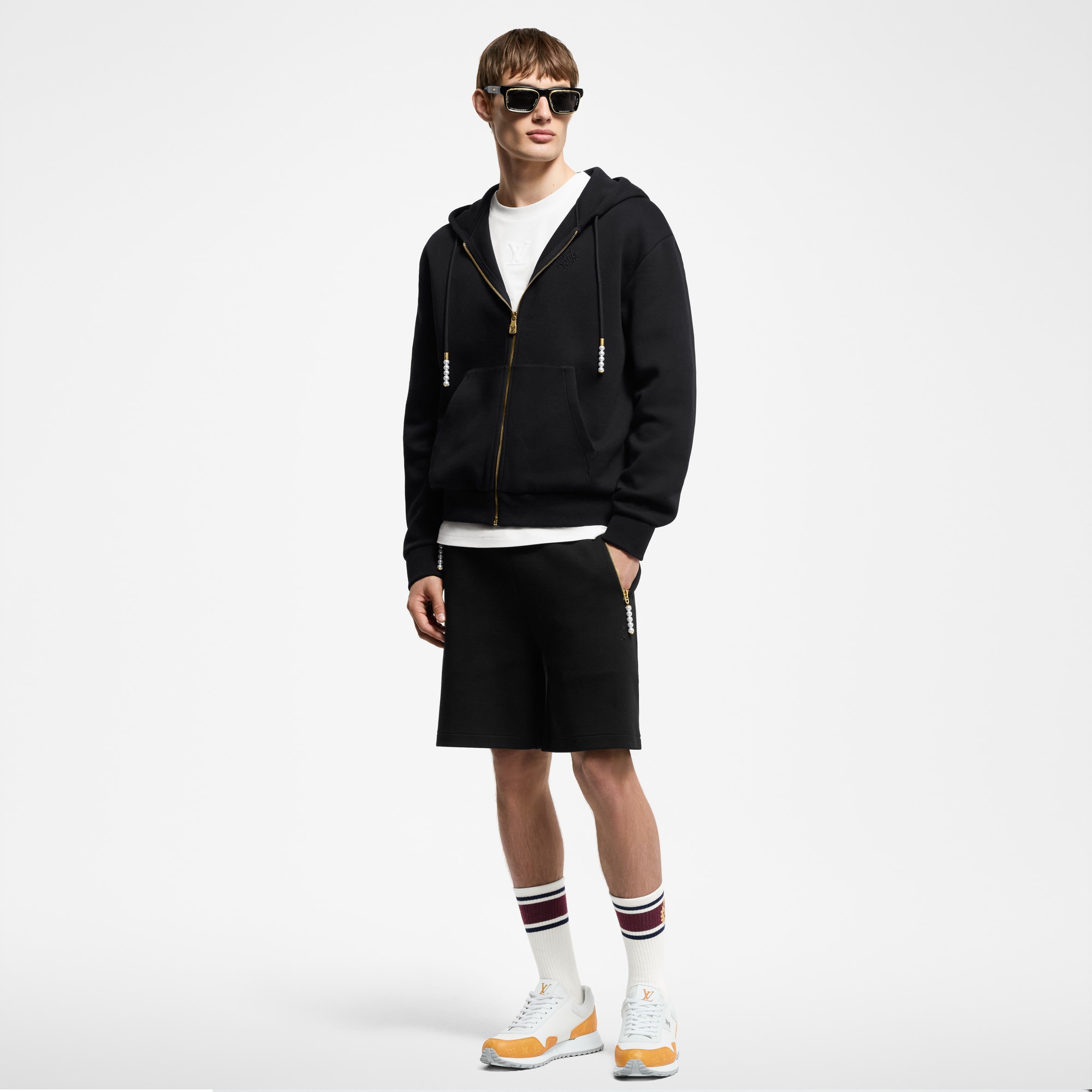 Embroidered Jersey Shorts  in Men
