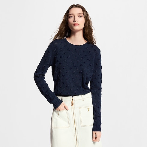 Embroidered Monogram Cashmere Pullover in Women's Ready-to-Wear Tops collections by Louis Vuitton (Product zoom)