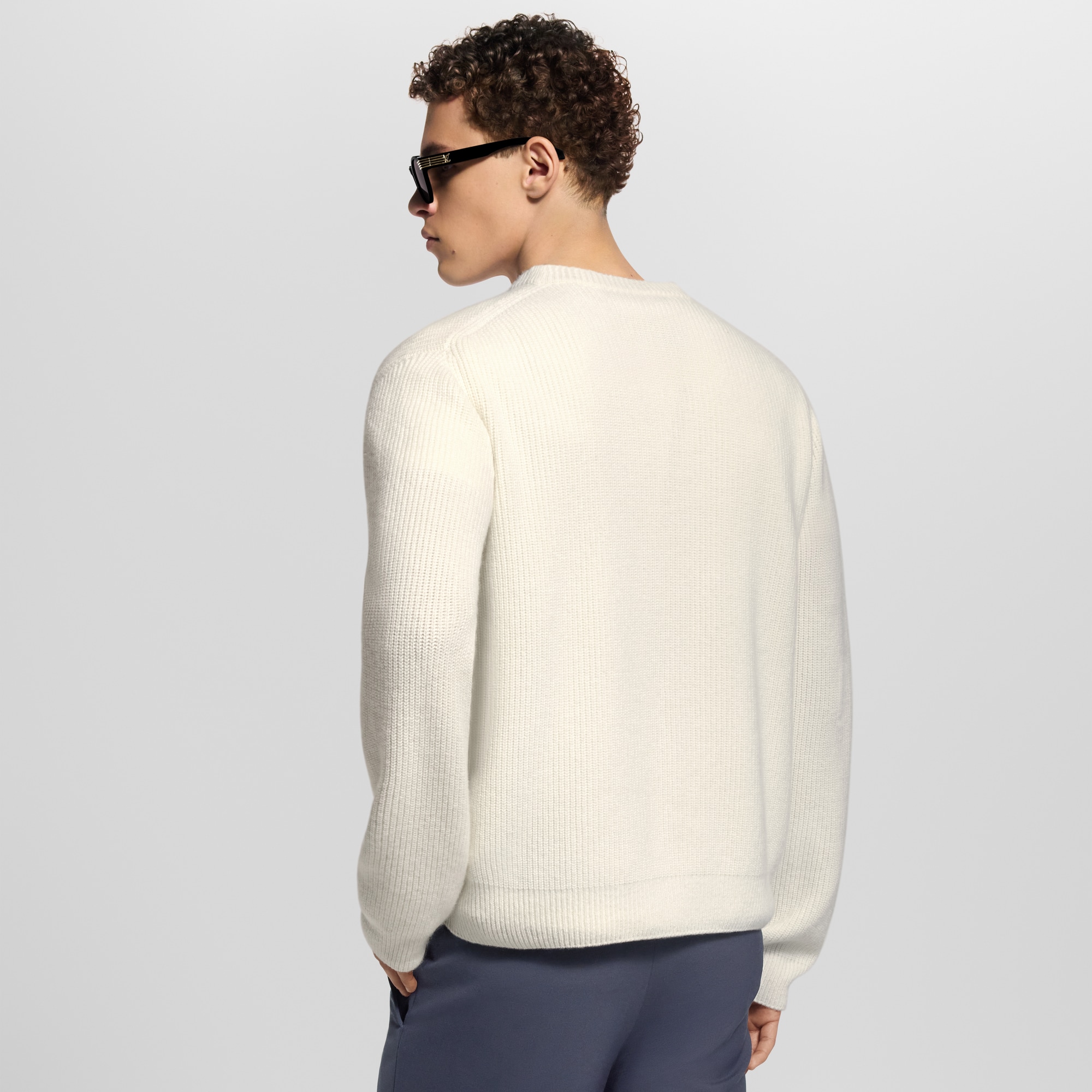 Embroidered Signature Cashmere Crewneck  in Men