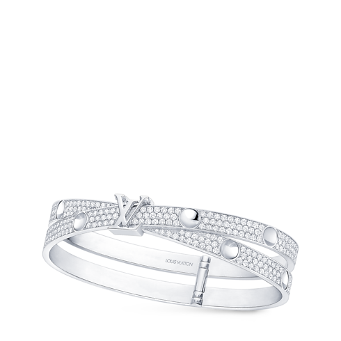 Empreinte Double Bangle, White Gold and Diamonds in Jewelry's Categories Bracelets collections by Louis Vuitton (Product zoom)