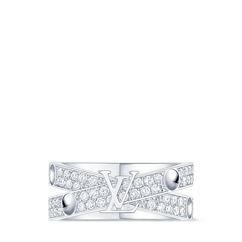 Empreinte Double Ring, White Gold and Diamonds in Jewelry's Categories All Fine Jewelry collections by Louis Vuitton (Product zoom)