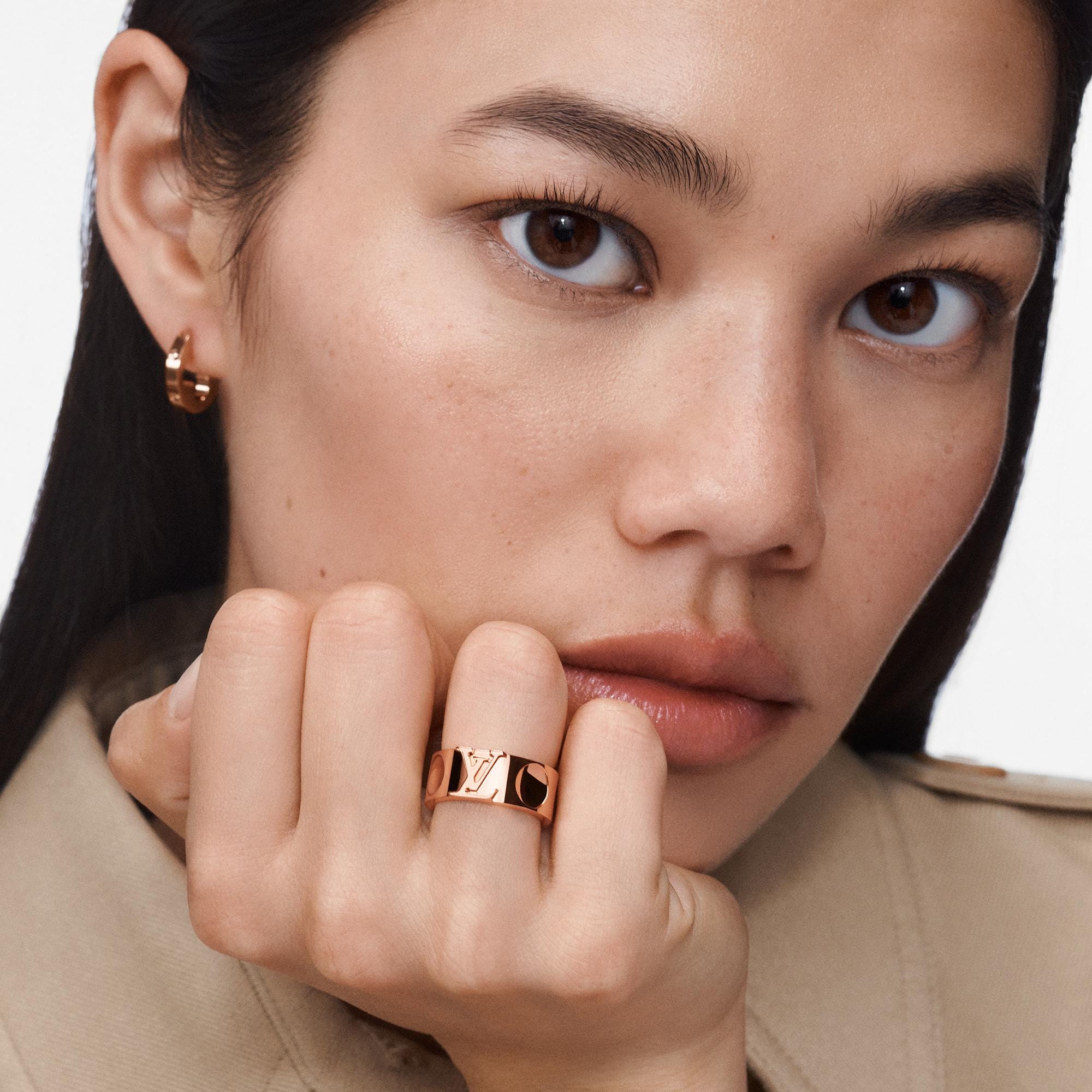 Empreinte Large Ring, Pink Gold  in Jewelry