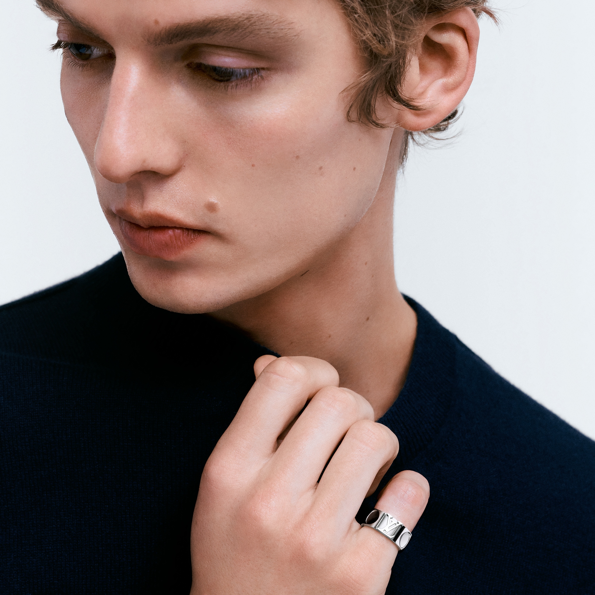 Empreinte Large Ring, White Gold  in Jewelry