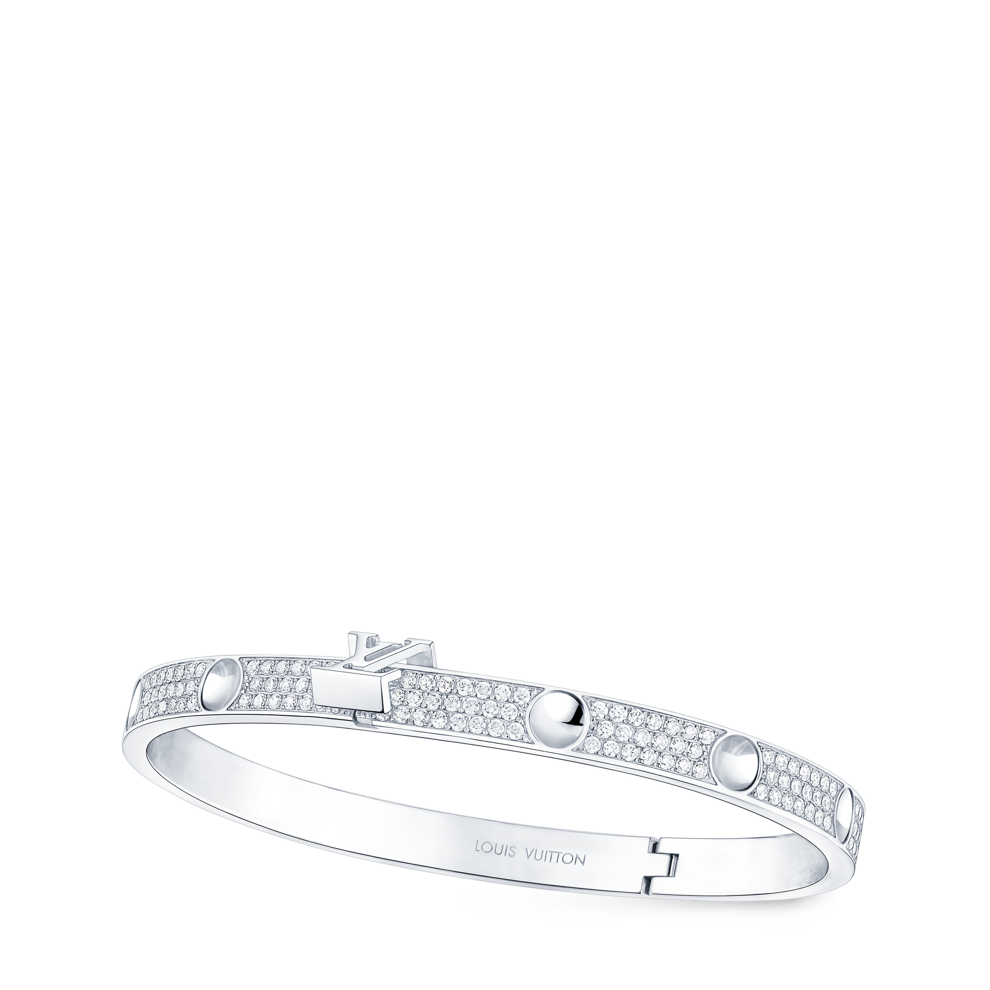 Empreinte Medium Bangle, White Gold and Diamonds  in Jewelry