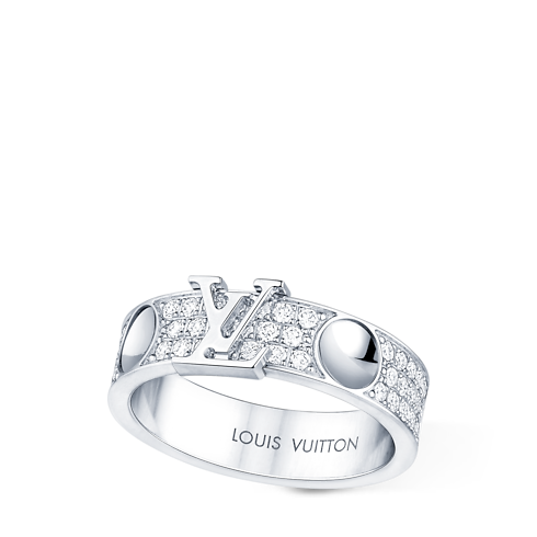 Empreinte Medium Ring, White Gold and Diamonds in Jewelry's Categories Rings collections by Louis Vuitton (Product zoom)