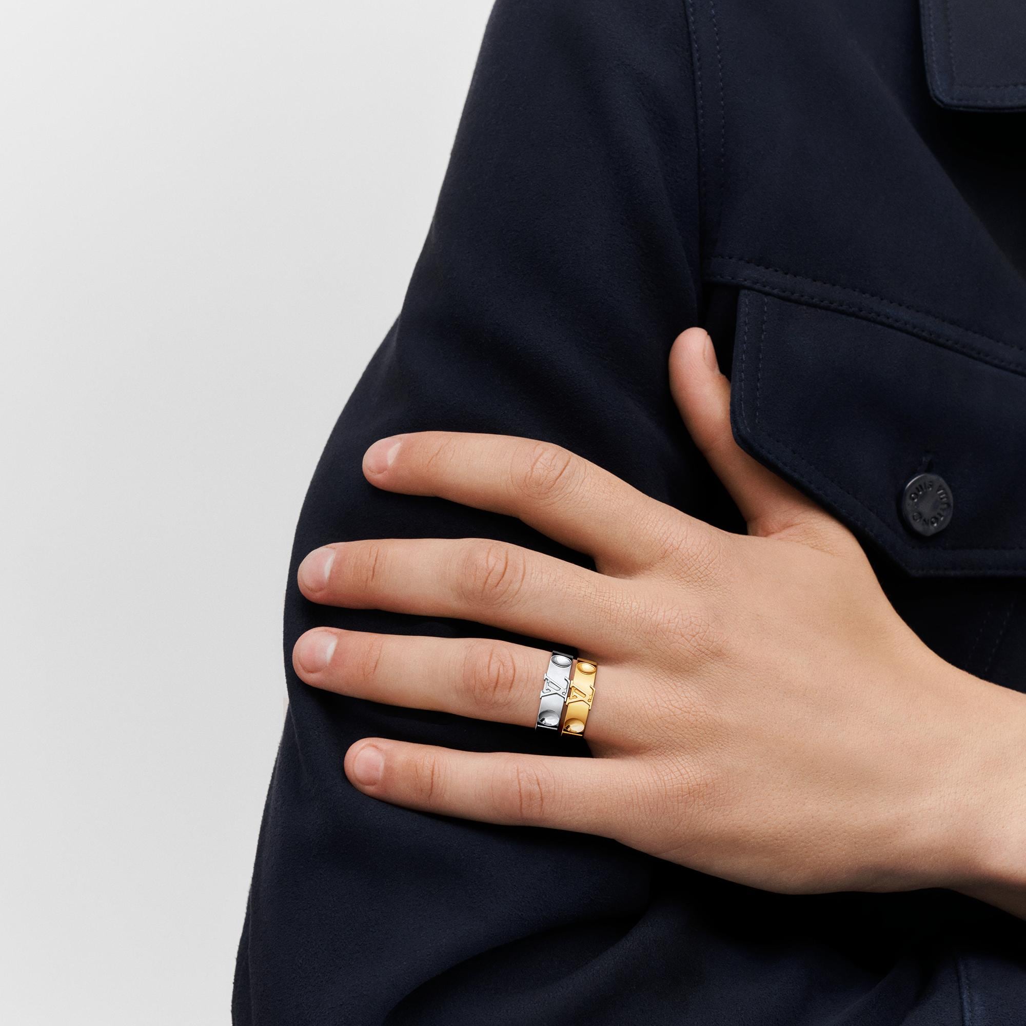 Empreinte Ring, White Gold  in Men