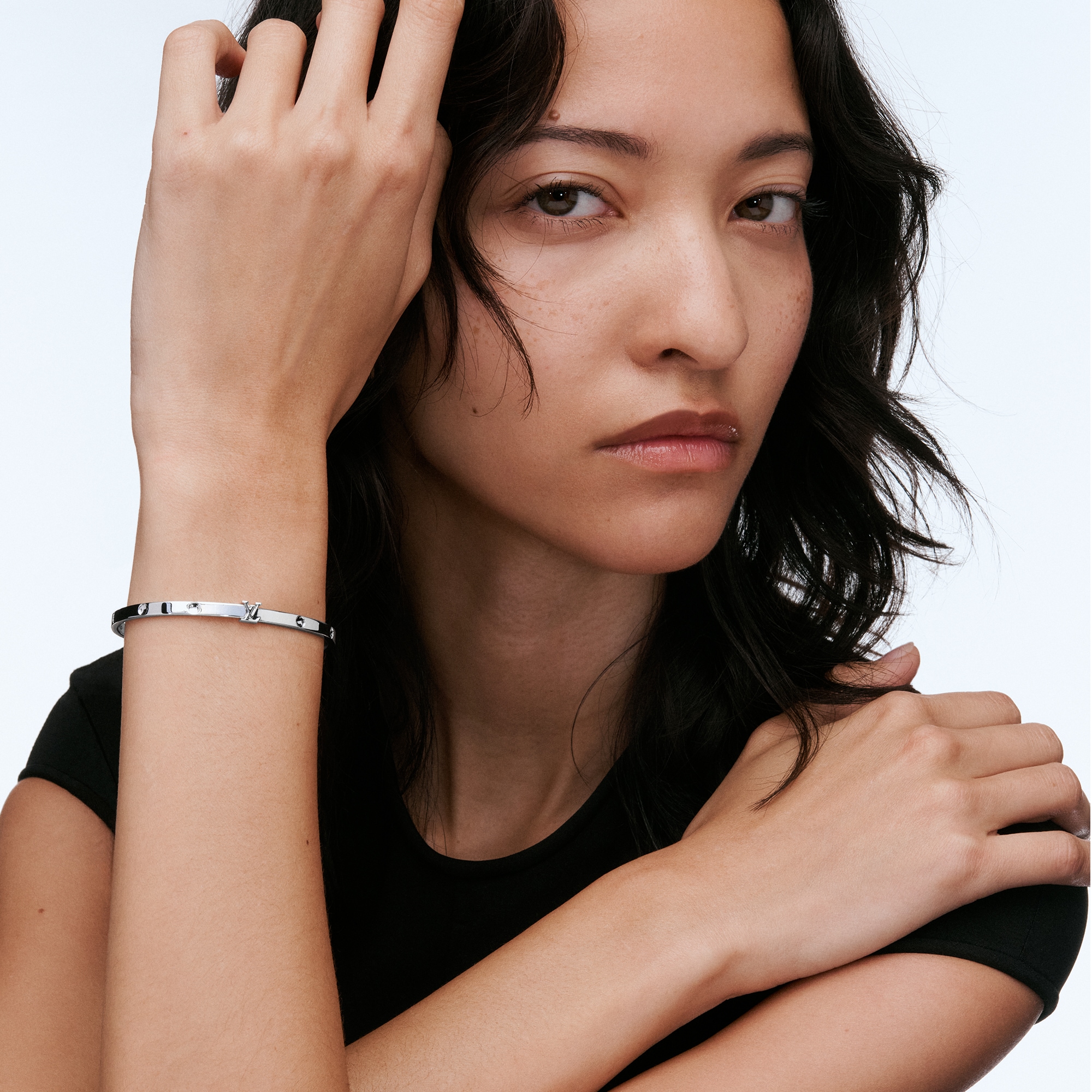 Empreinte Small Bangle, White Gold  in Jewelry