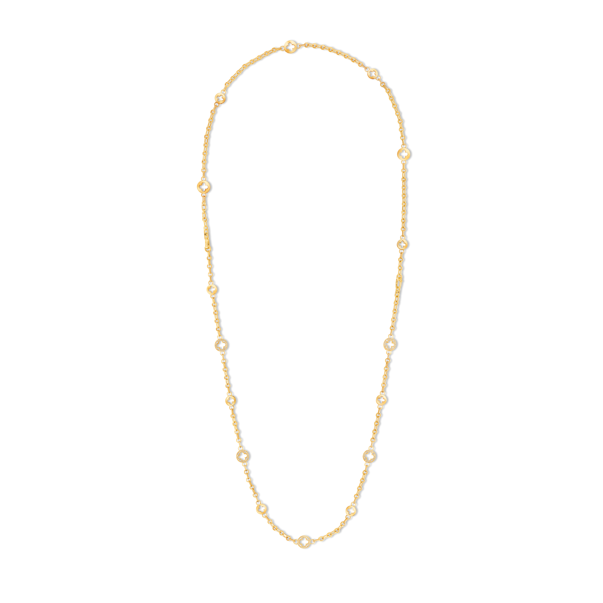 Empreinte Transformable Long Necklace, Yellow Gold and Diamonds  in Jewelry