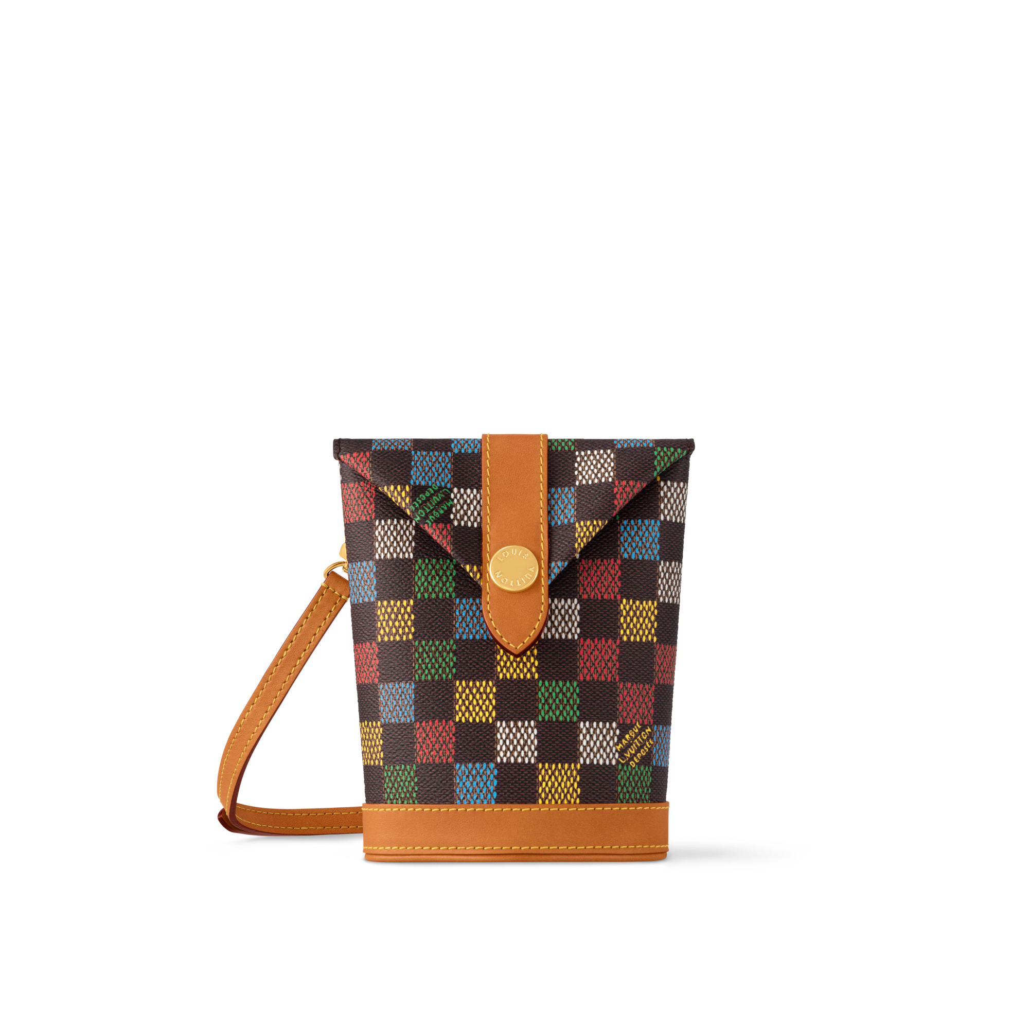 Envelope Pouch Damier Ebene Canvas in Men