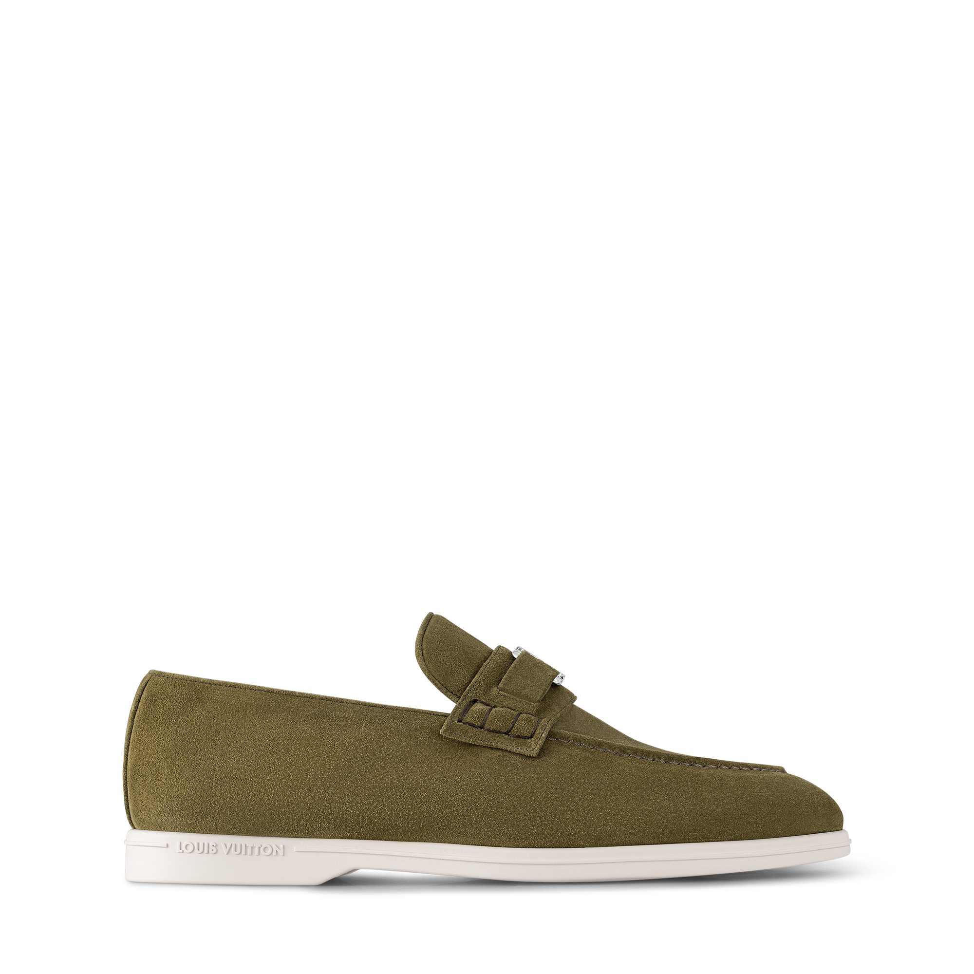 Men’s Original Louis Vuitton Olive Suede Loafer louis-vuitton-lv-jazz-loafer--  main image 4