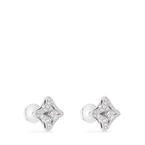 Ever Blossom Ear Studs, White Gold & Diamonds in Jewelry's Categories Earrings collections by Louis Vuitton (Product zoom)