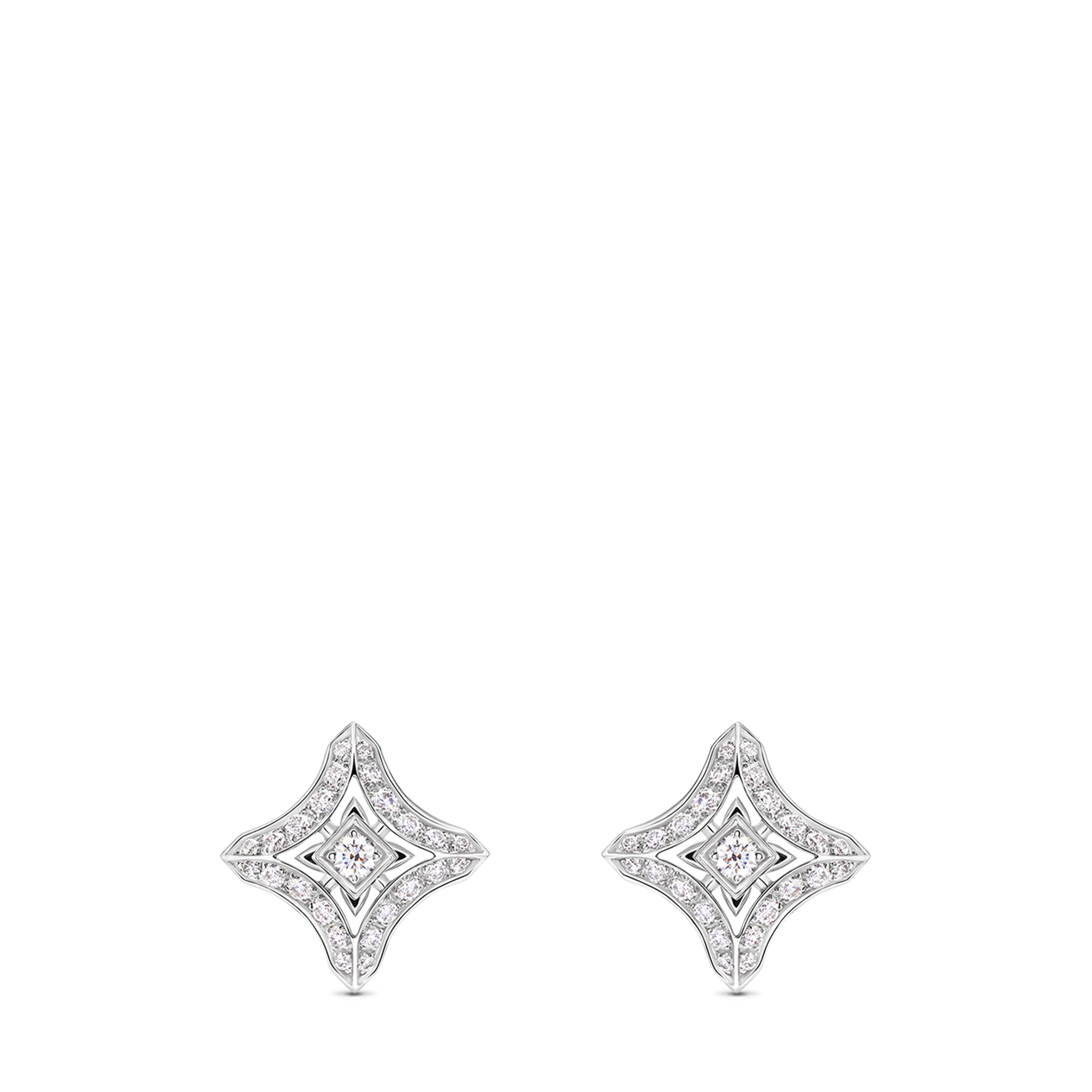 Ever Blossom Ear Studs, White Gold & Diamonds  in Jewelry