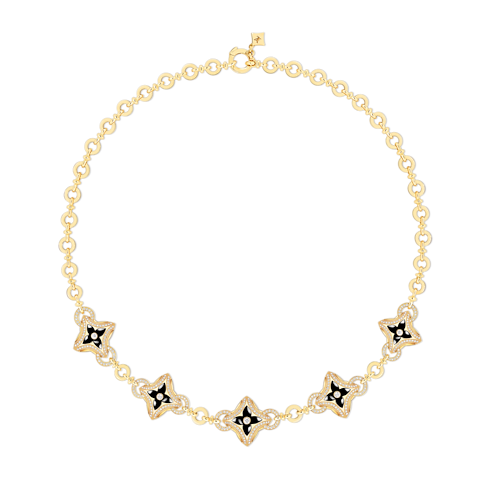 Ever Blossom Necklace, Yellow Gold, Onyx & Diamonds in Jewelry's Categories Necklaces and Pendants collections by Louis Vuitton (Product zoom)