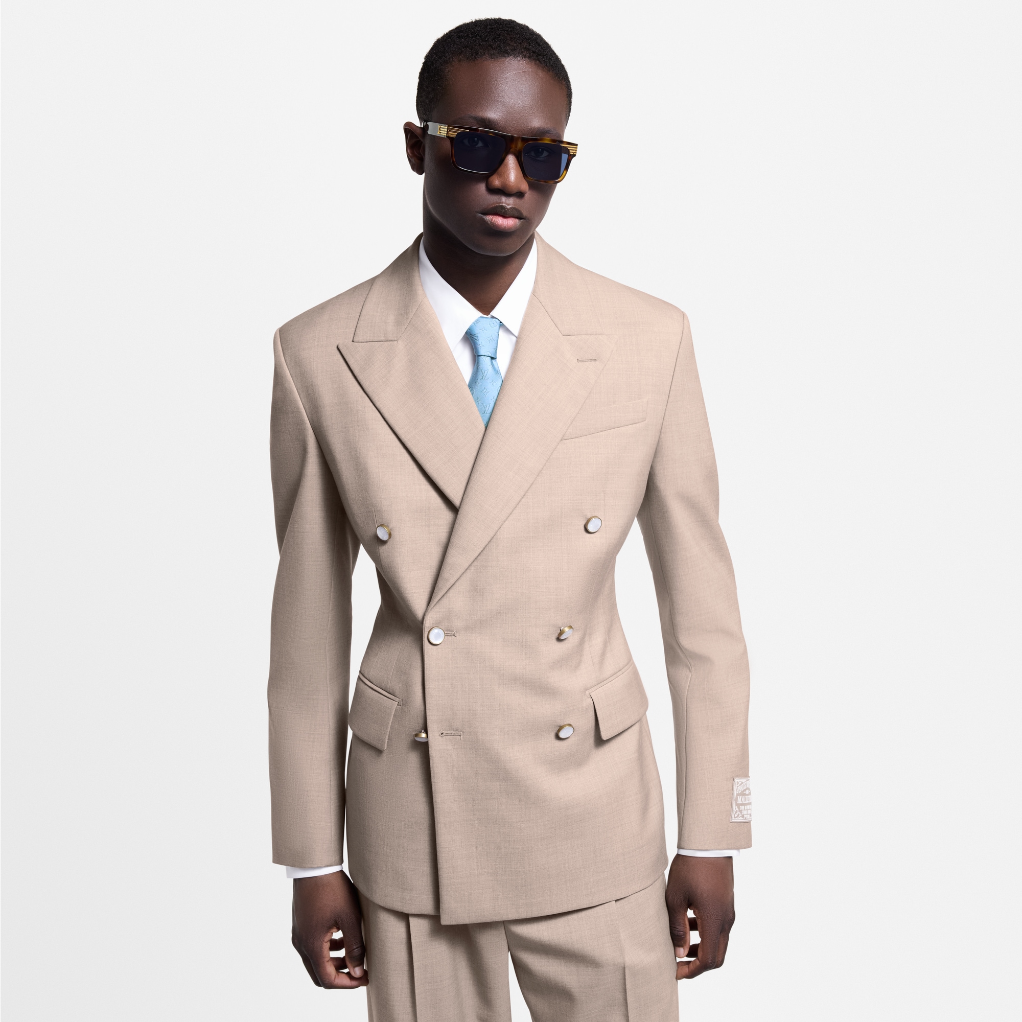 Fitted Double-Breasted Jacket  in Men