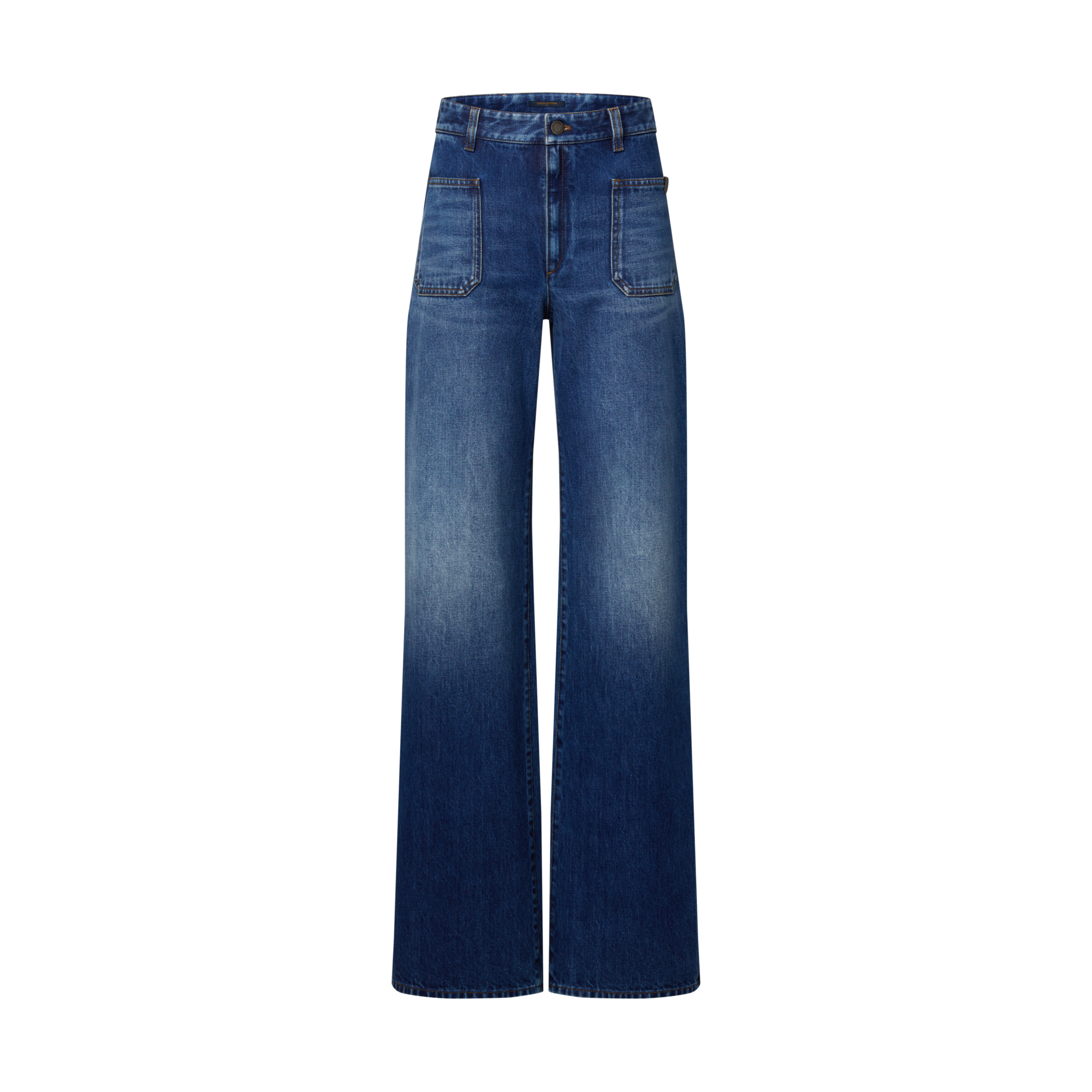 Flared Patch Pocket Jeans  in Women