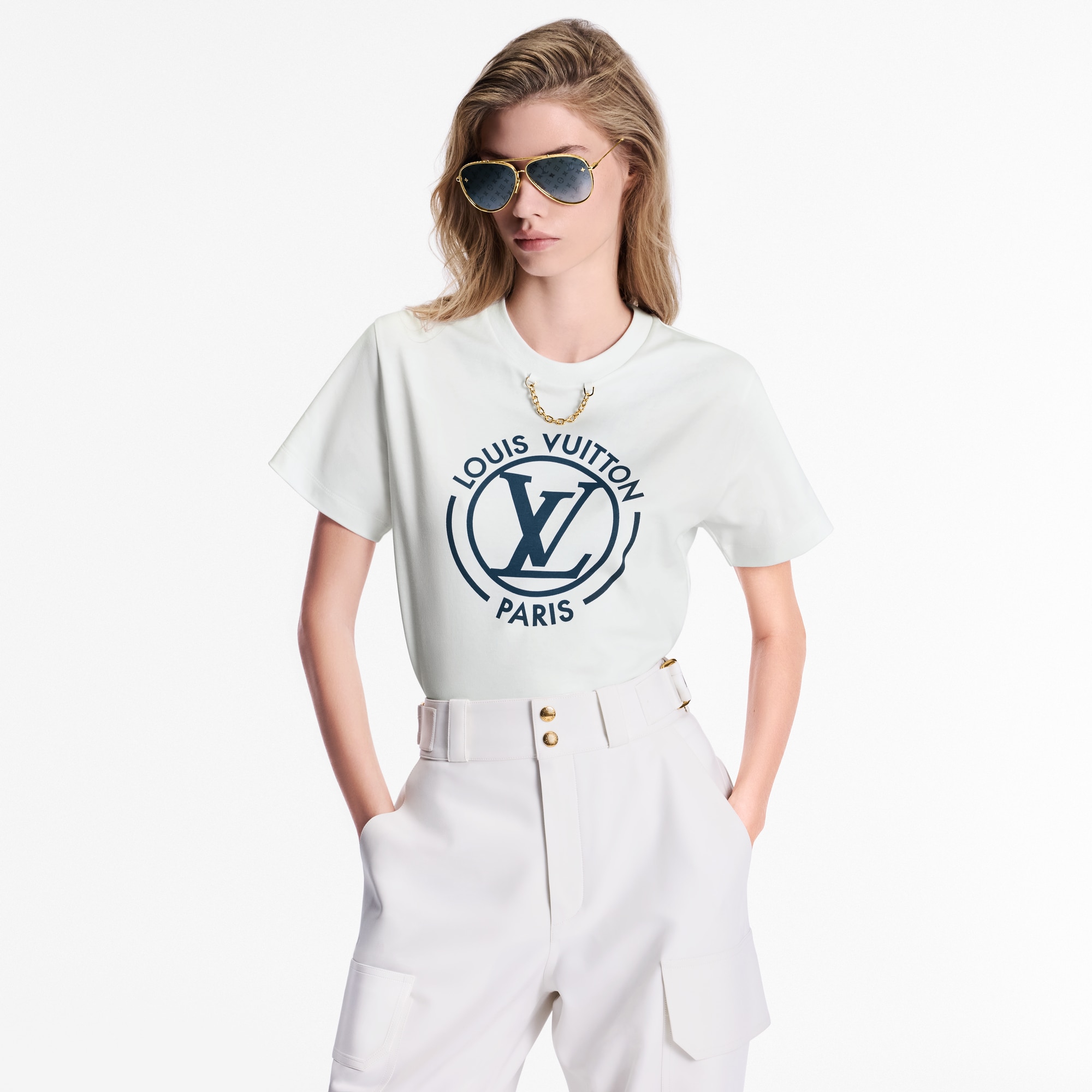 Flocked LV T-Shirt  in Women