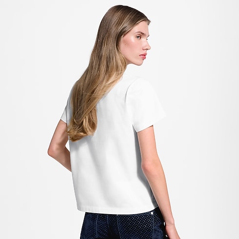 Flocked Signature T-shirt in Women's Ready-to-Wear T-shirts and Sweatshirts collections by Louis Vuitton (Product zoom)