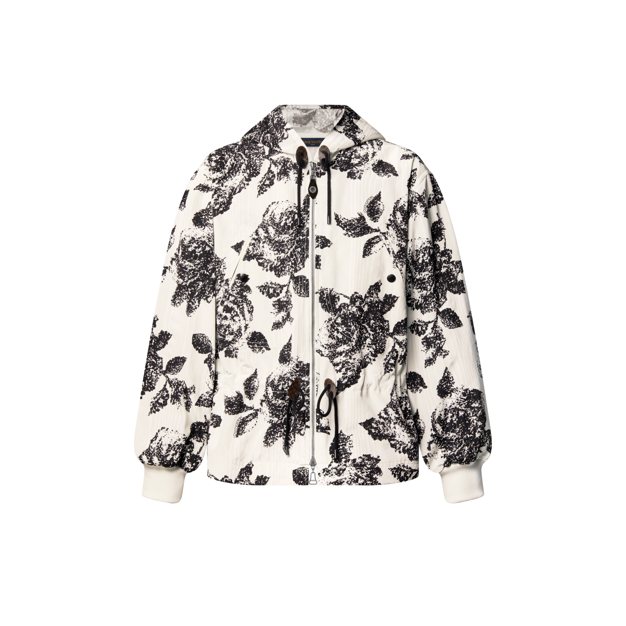 Floral Print Hooded Parka  in Women