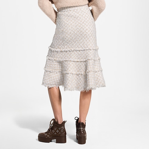 Fringe Trim Tweed Skirt in Women's Ready-to-Wear New In Ready-to-Wear collections by Louis Vuitton (Product zoom)