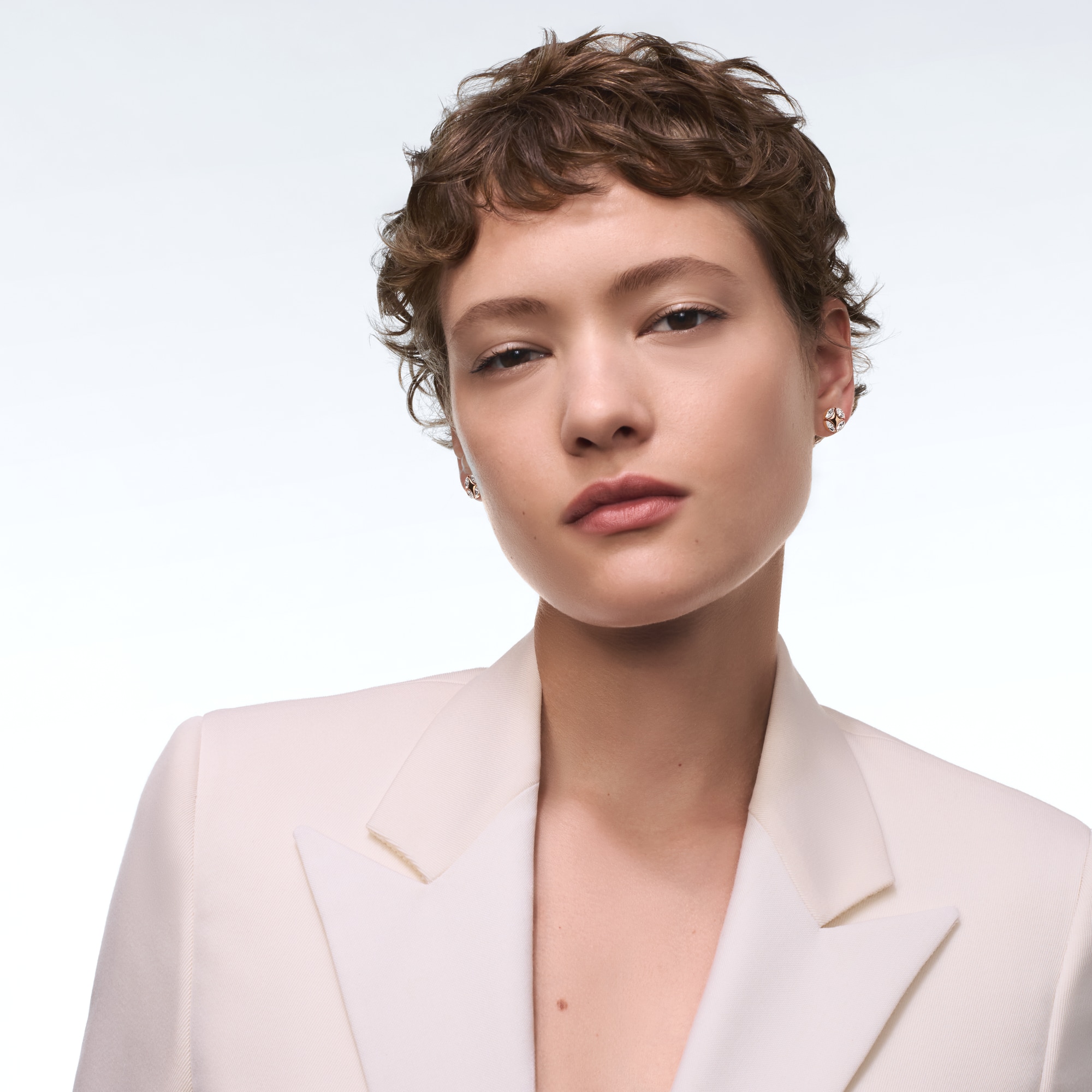 Galaxie Ear Studs, Rose Gold and Diamonds  in Les Extraordinaires