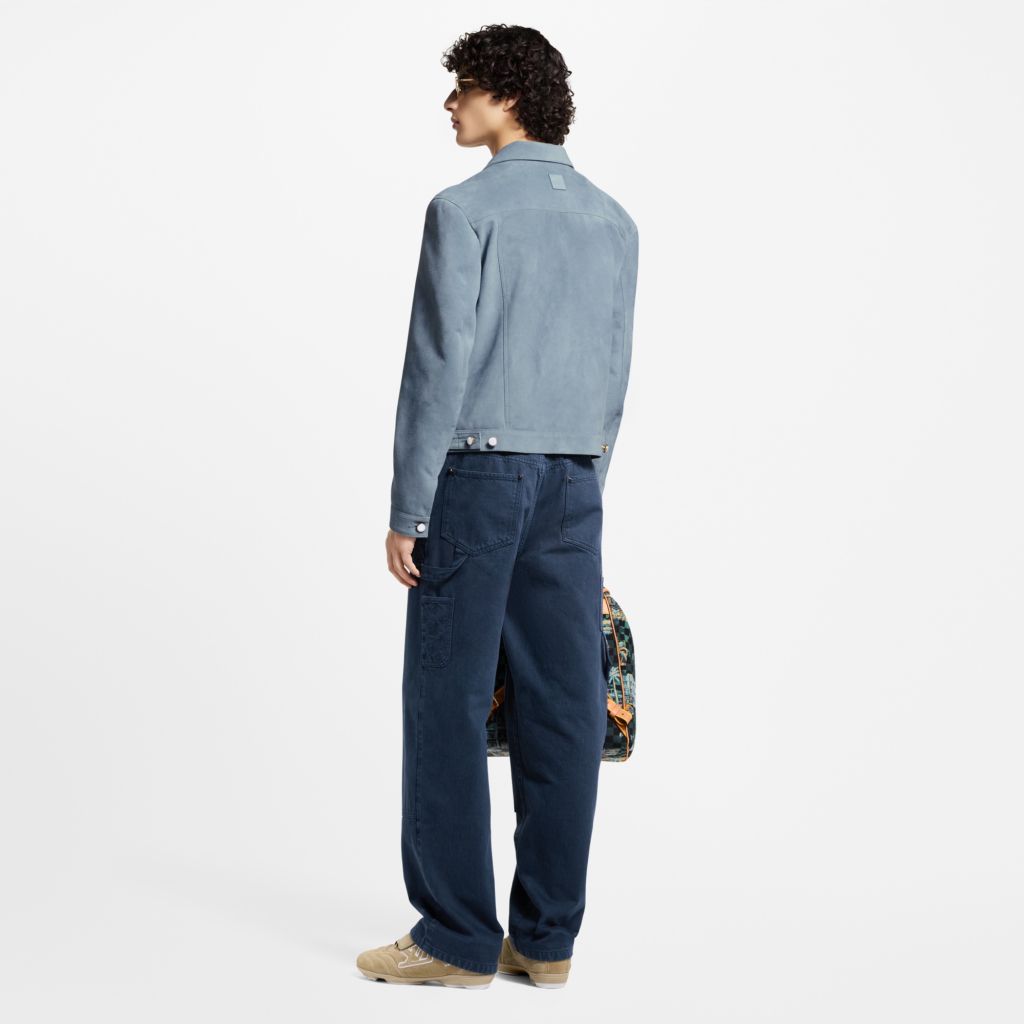 Garment-Dyed Denim Carpenter Pants  in Men