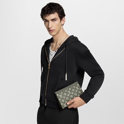 Gaston Wearable Wallet Monogram Shadow Leather in Bags and Small Leather Goods's Men Bags Newness collections by Louis Vuitton (Product zoom)
