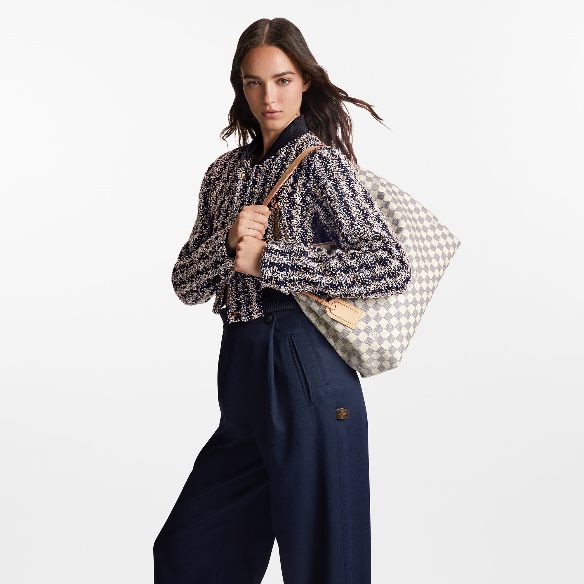 Graceful MM Damier Azur Canvas in Women