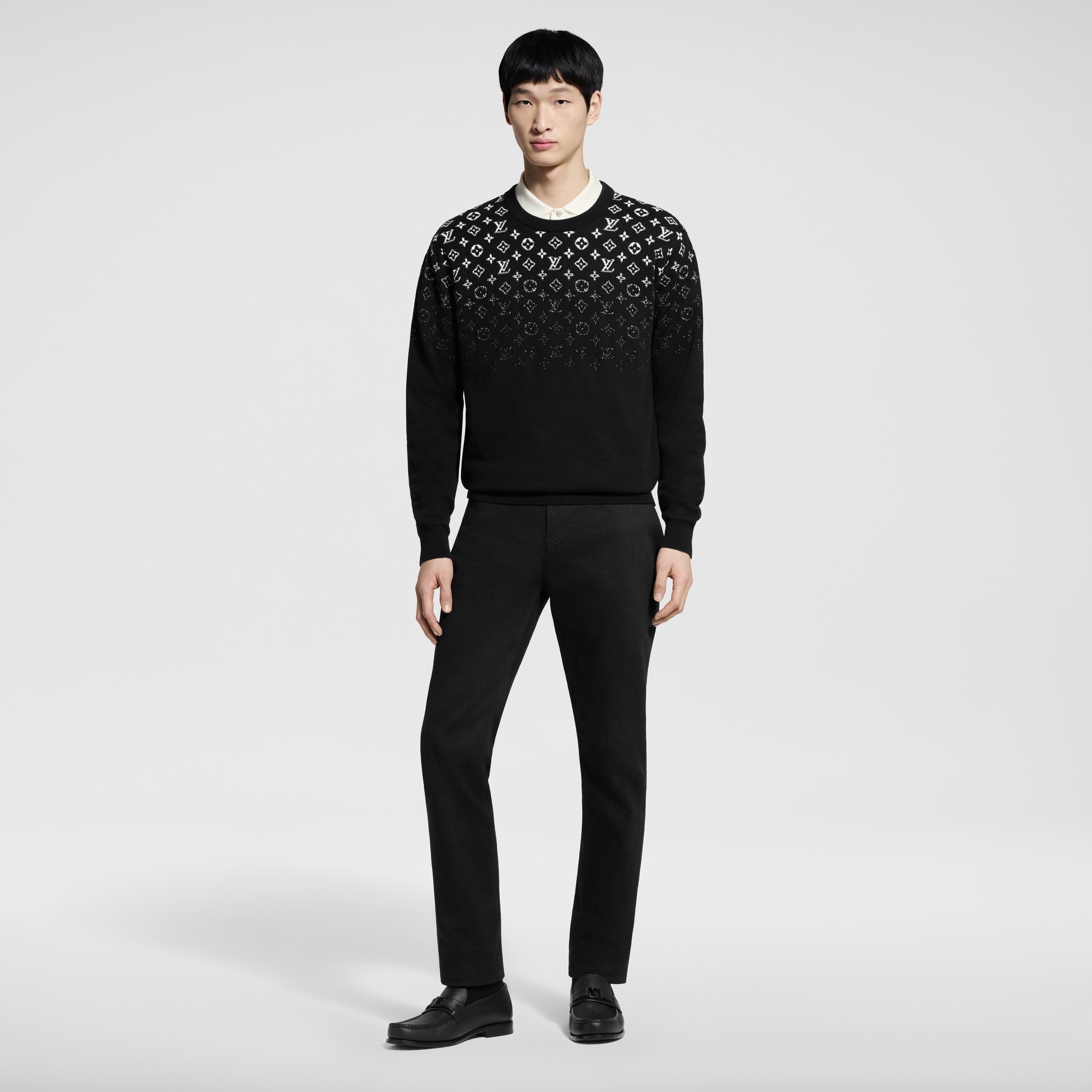 Gradient Cotton Crewneck  in Men