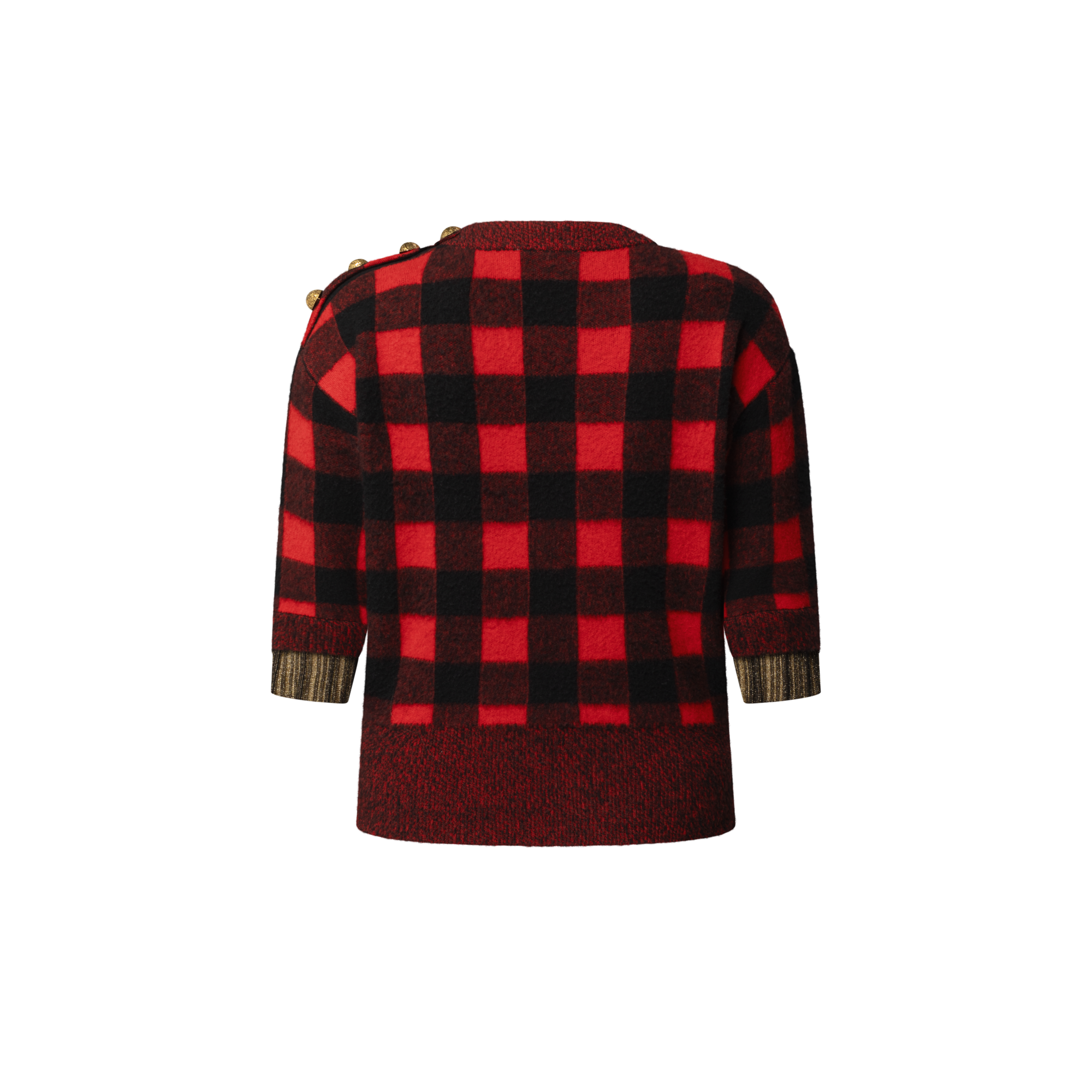 Graphic Check Knit Top  in Women