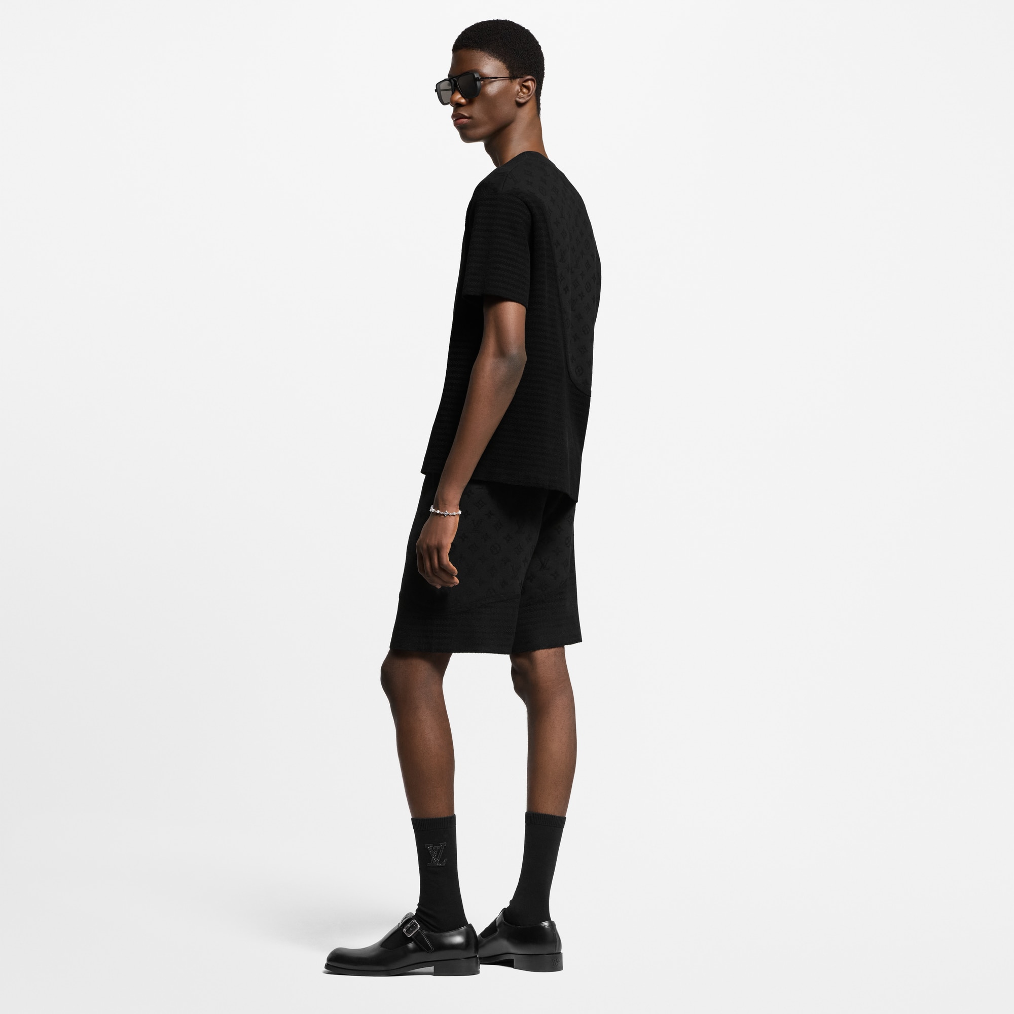 Graphic Jacquard Short-Sleeved Crewneck  in Men