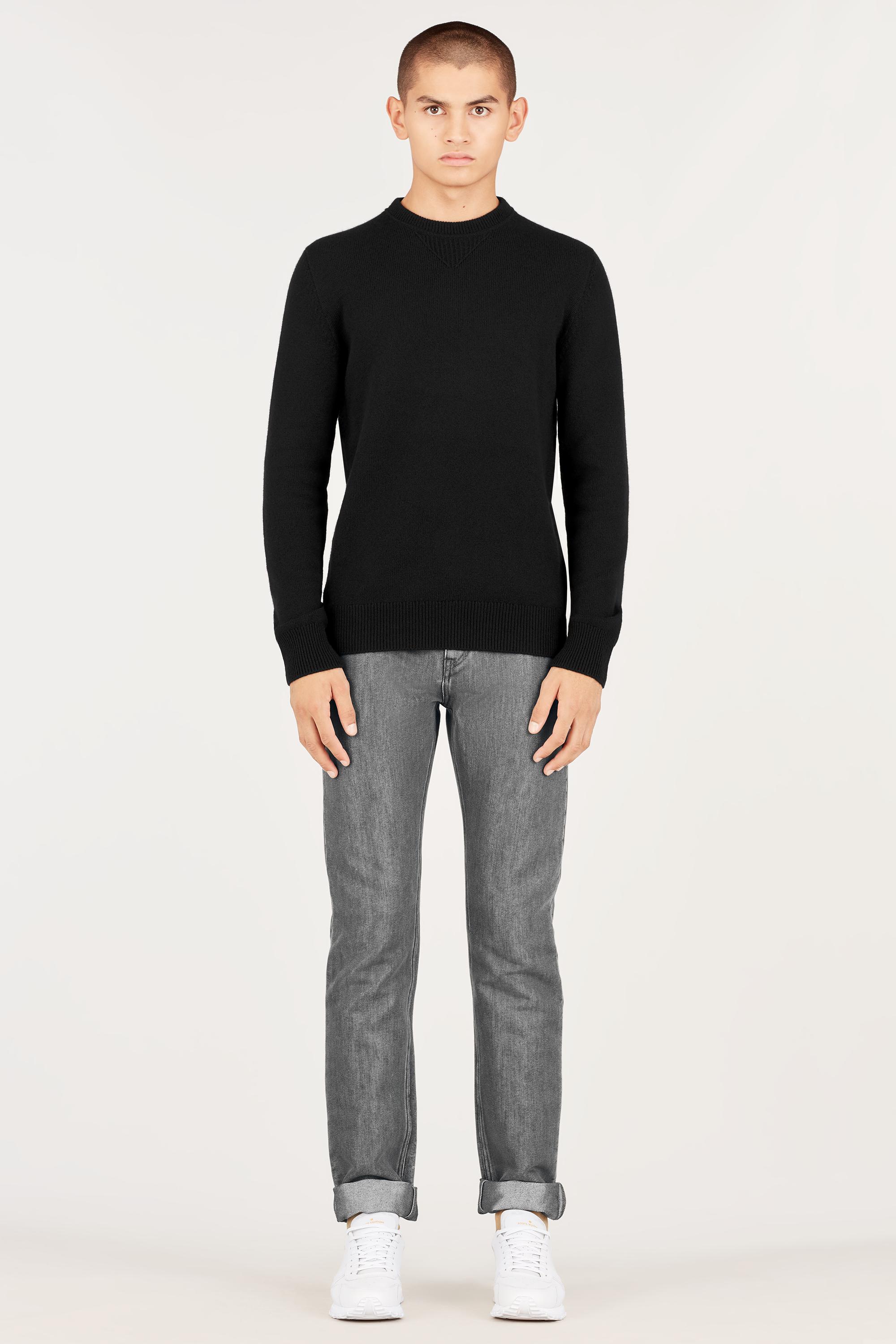 Half And Half Monogram Crewneck   in Men