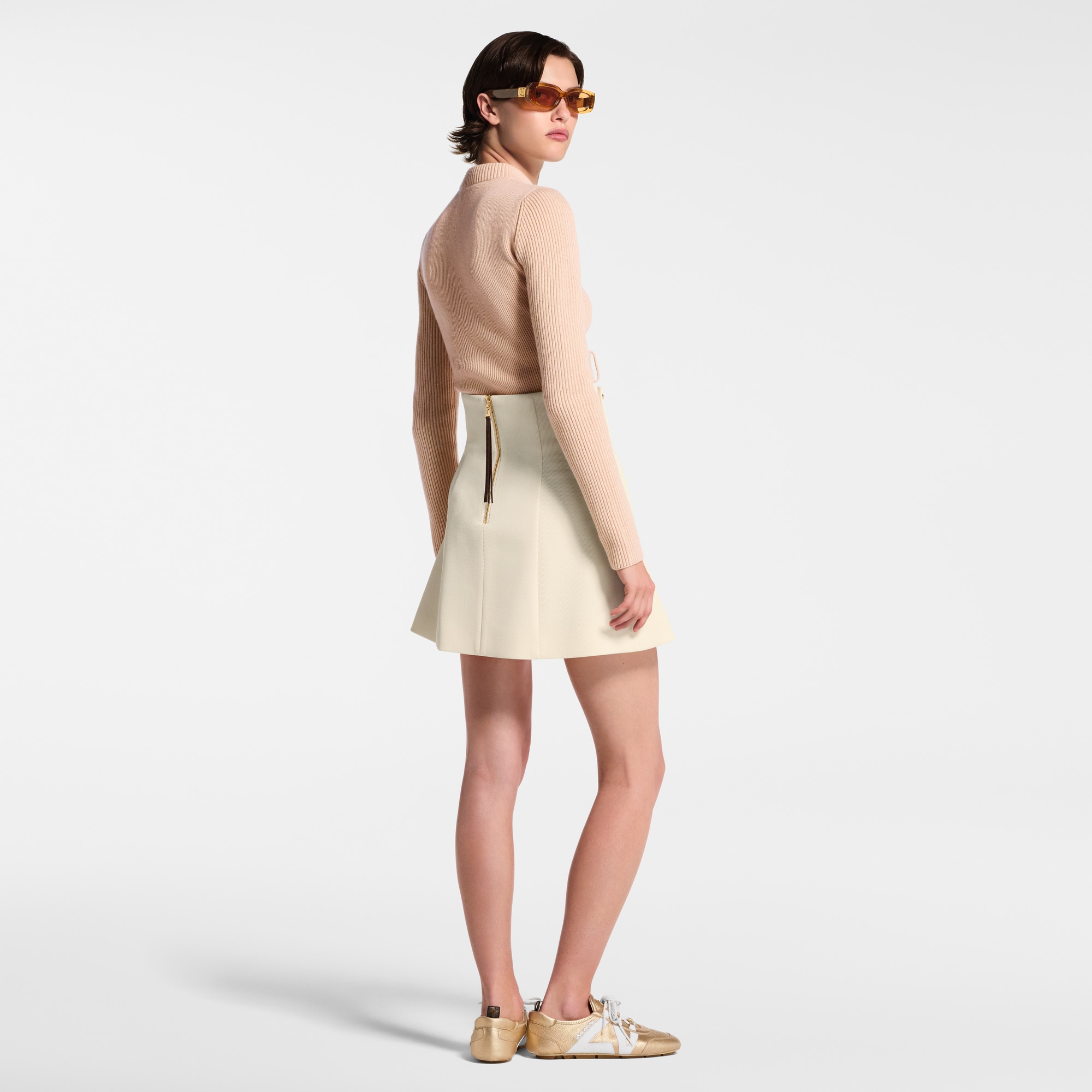 Hammered Button Skirt  in Women