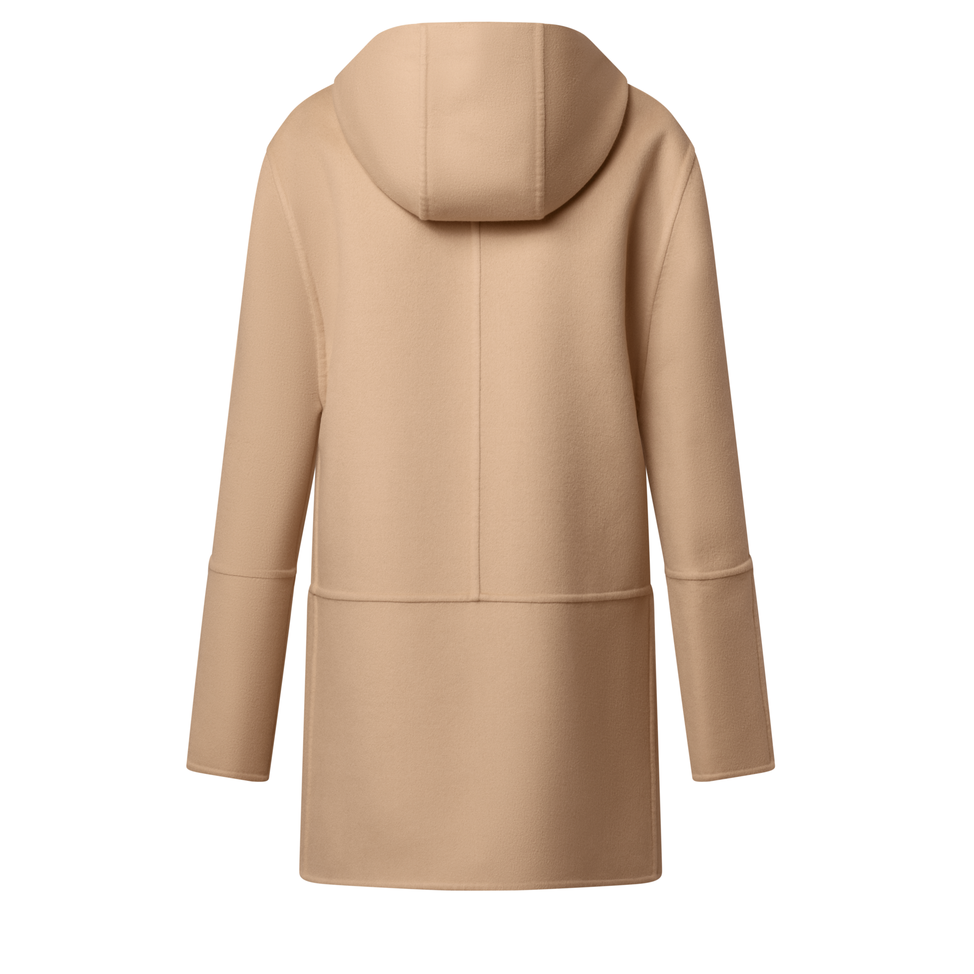 Hooded Double Face Zip-Up Coat  in Women
