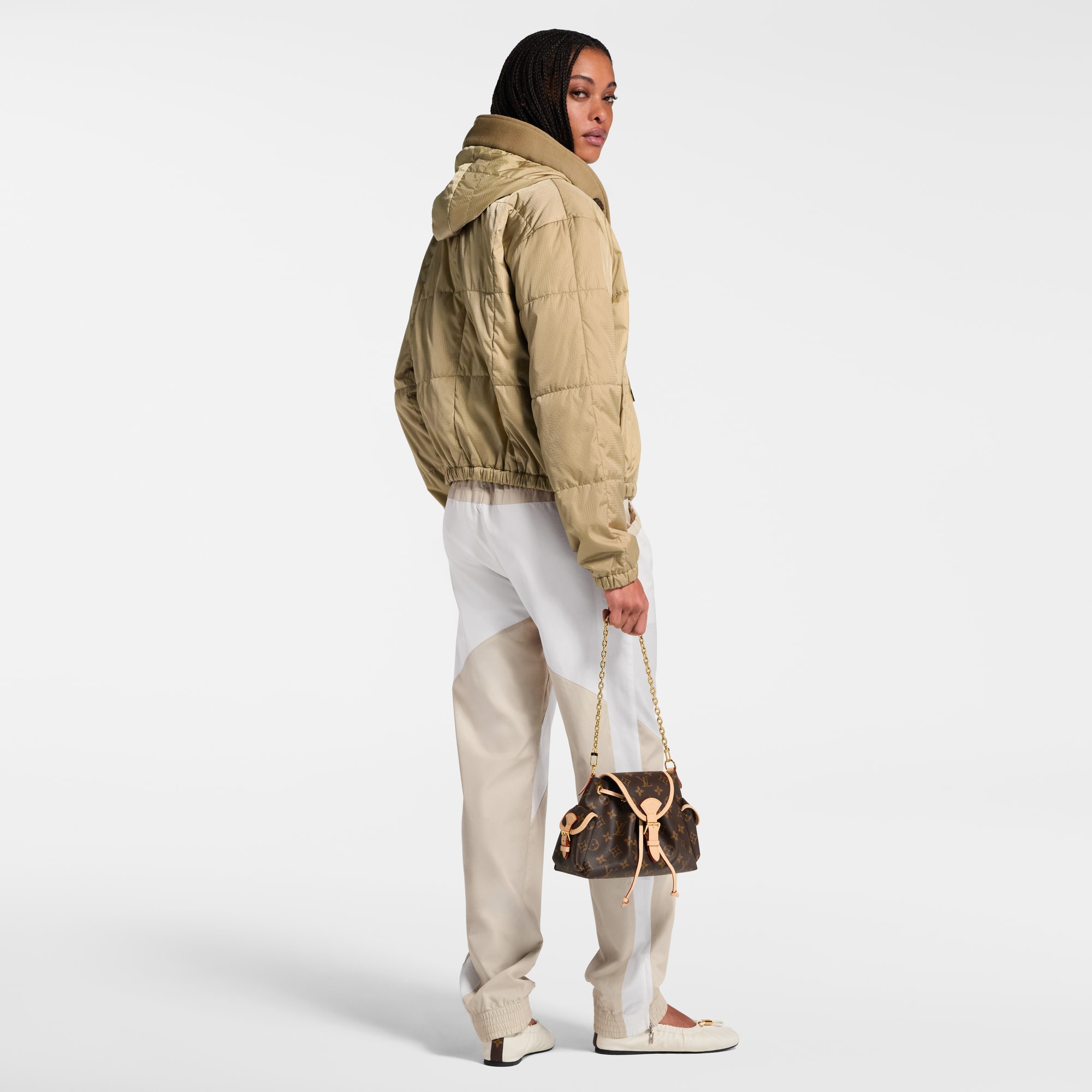 Hooded Quilted Ripstop Jacket  in Women