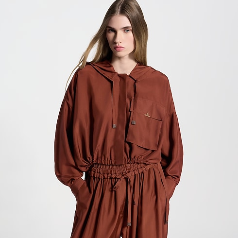 Hooded Washed Silk Shirt in Women's Ready-to-Wear Tops collections by Louis Vuitton (Product zoom)