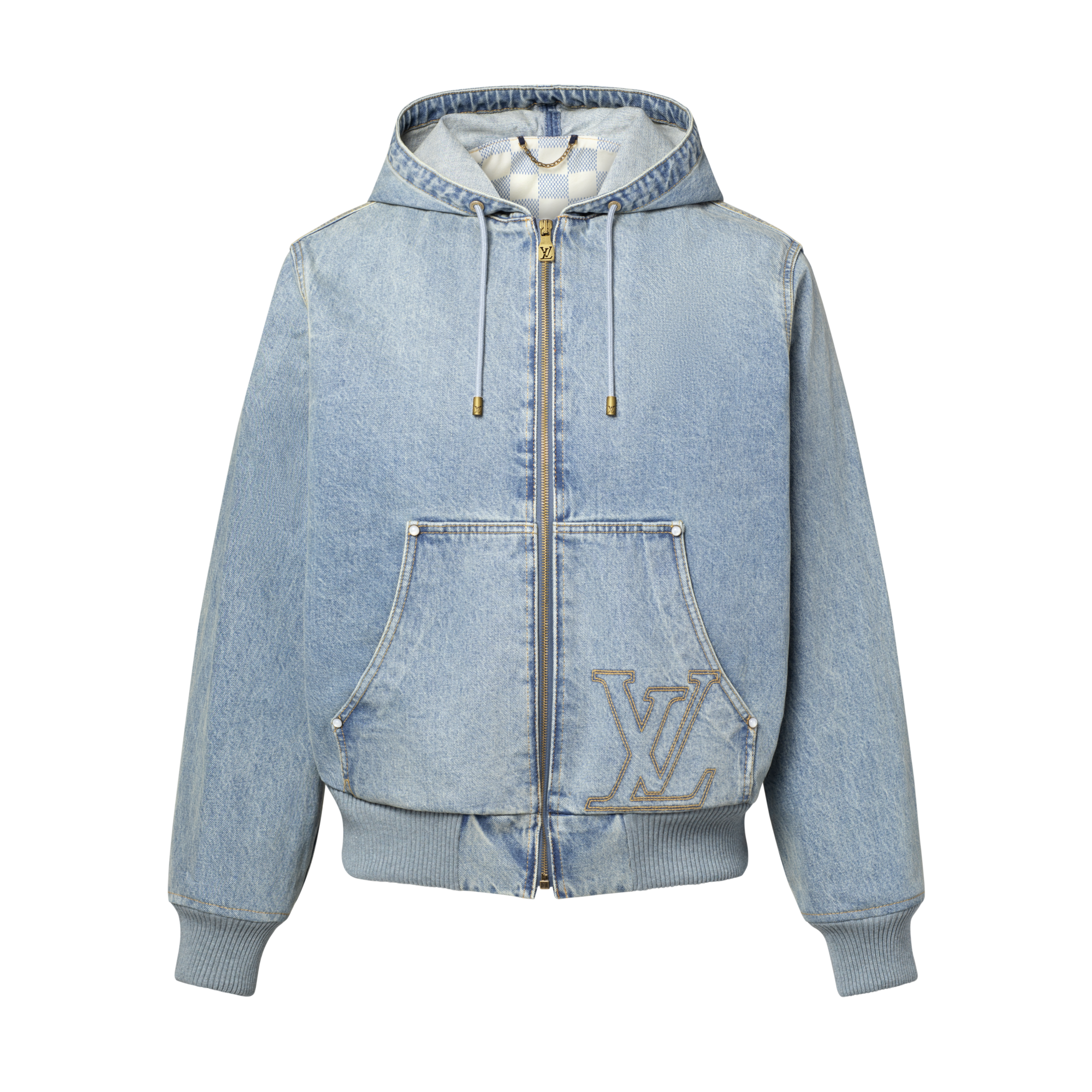 Hooded Workwear Denim Blouson  in Men