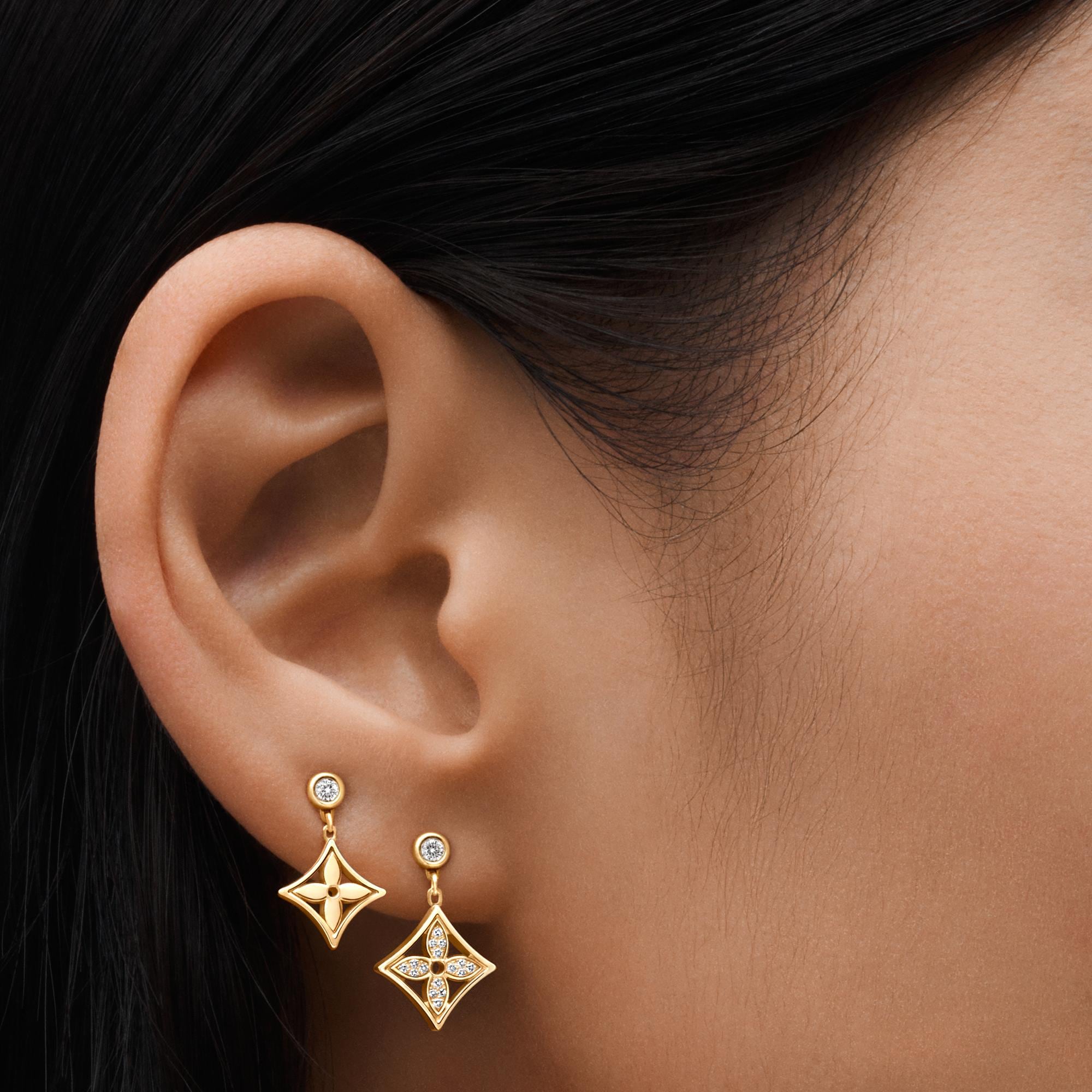 Idylle Blossom Ear Stud, Yellow Gold And Diamonds - Per Unit  in Jewelry