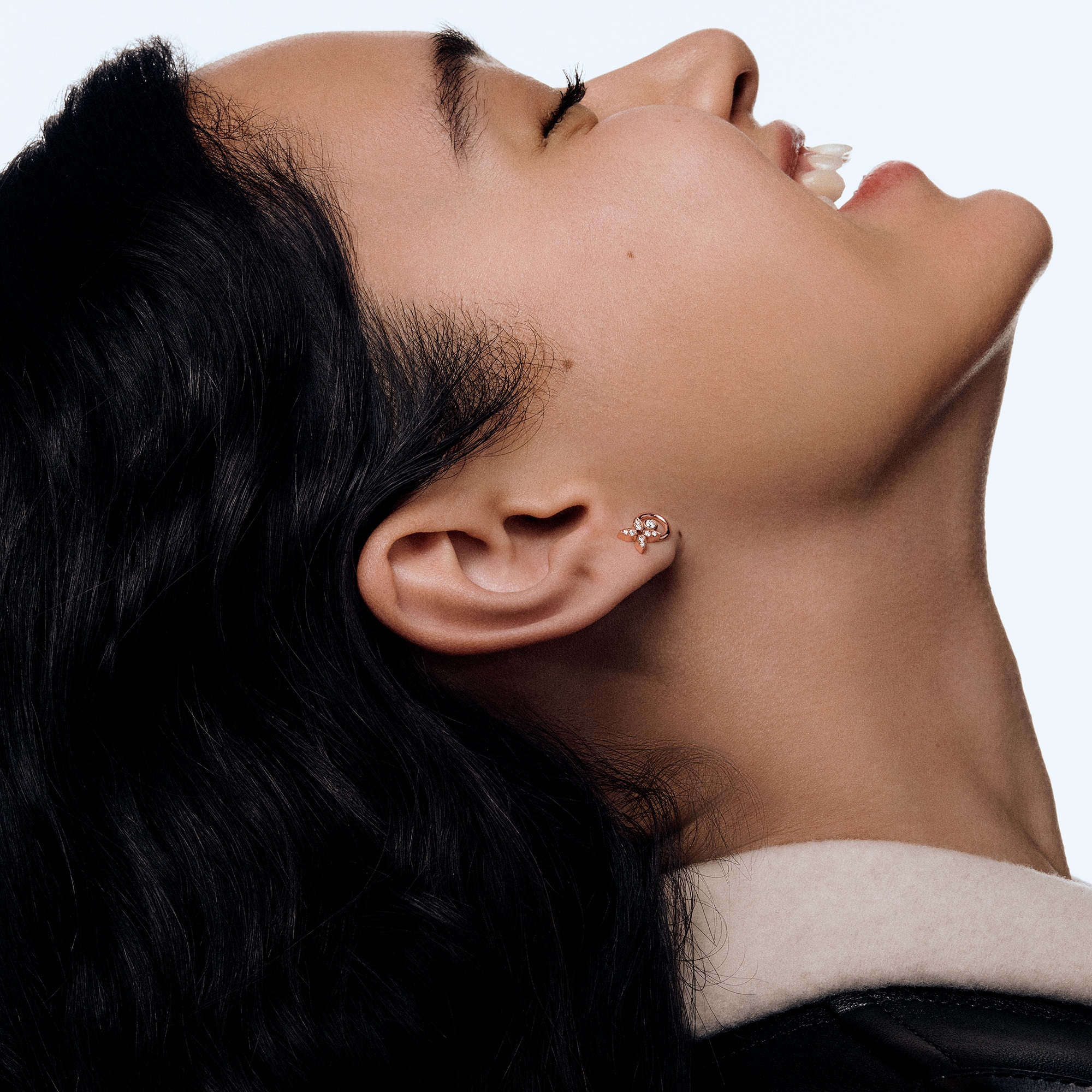 Idylle Blossom Earrings, Pink Gold and Diamonds  in Jewelry