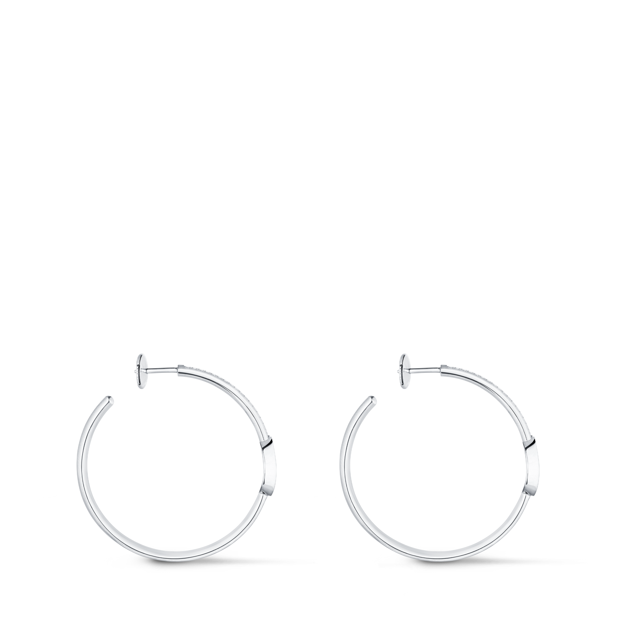 Idylle Blossom Hoops, White Gold And Diamonds  in Jewelry
