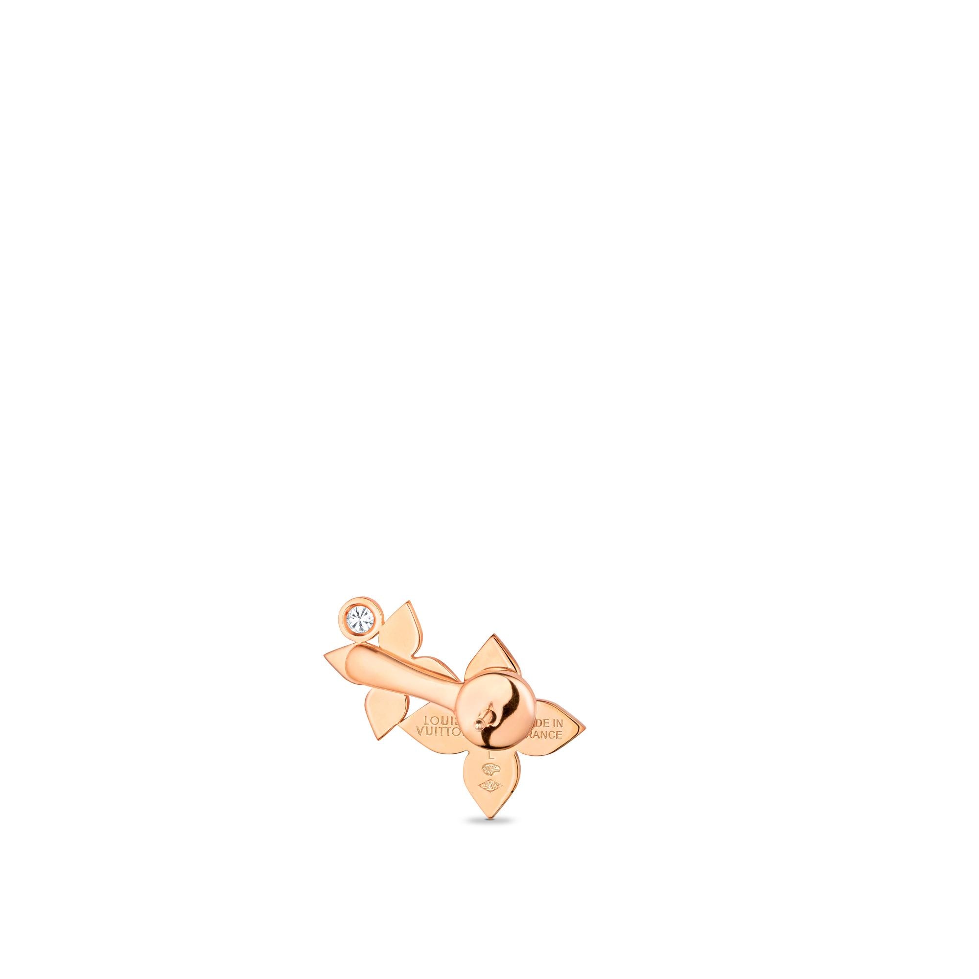 Idylle Blossom Left Earring, Pink Gold And Diamonds - Per Unit  in Jewelry