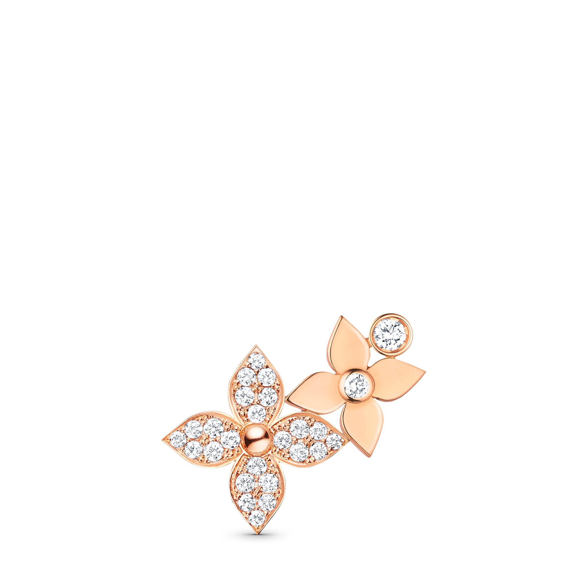 Idylle Blossom Left Earring, Pink Gold And Diamonds - Per Unit  in Jewelry